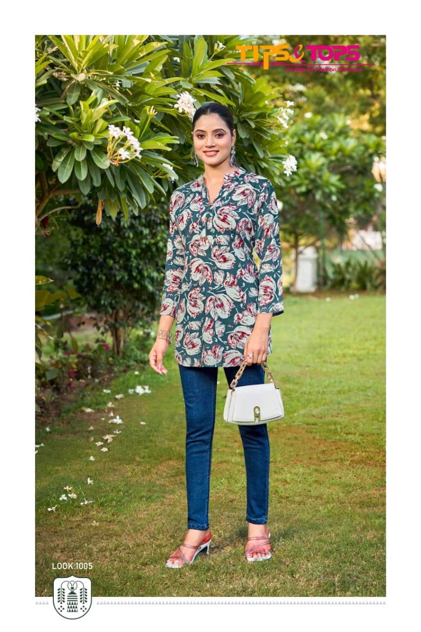 TIPS AND TOPS ORIO RAYON PRINT FANCY DAILY WEAR LADIES TOP