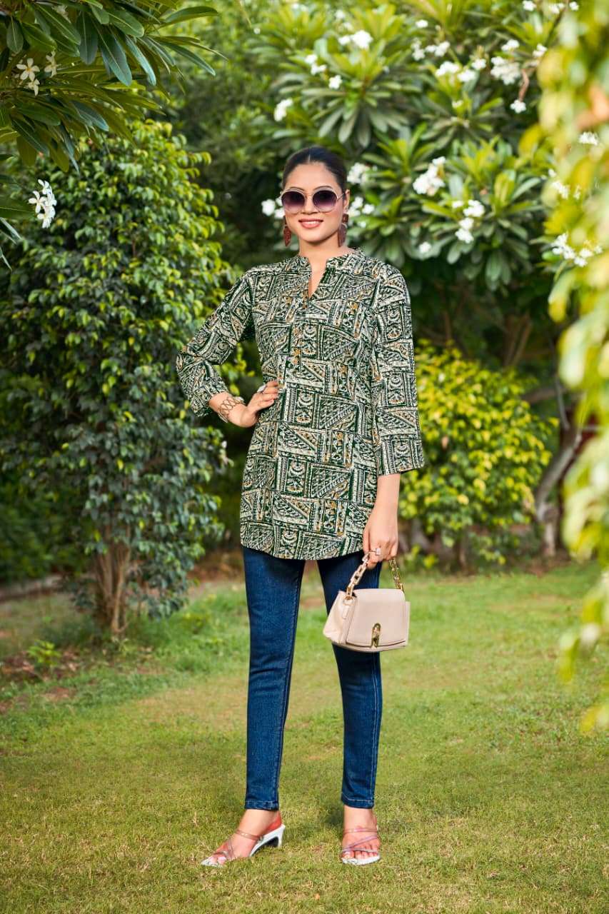 TIPS AND TOPS ORIO RAYON PRINT FANCY DAILY WEAR LADIES TOP