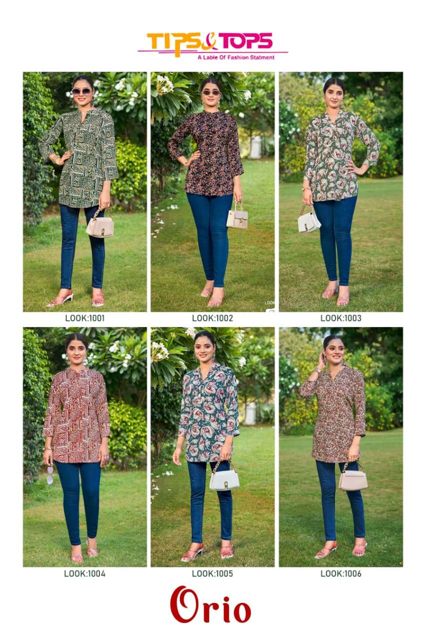 TIPS AND TOPS ORIO RAYON PRINT FANCY DAILY WEAR LADIES TOP
