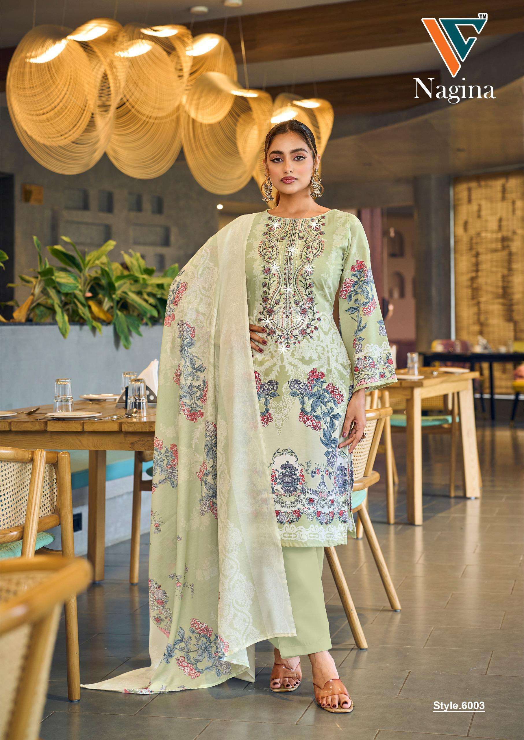 VANDANA‎ CREATION NAGINA‎ VOL 6 COTTON DIGITAL PRINT WITH FANCY WORK SALWAR SUIT