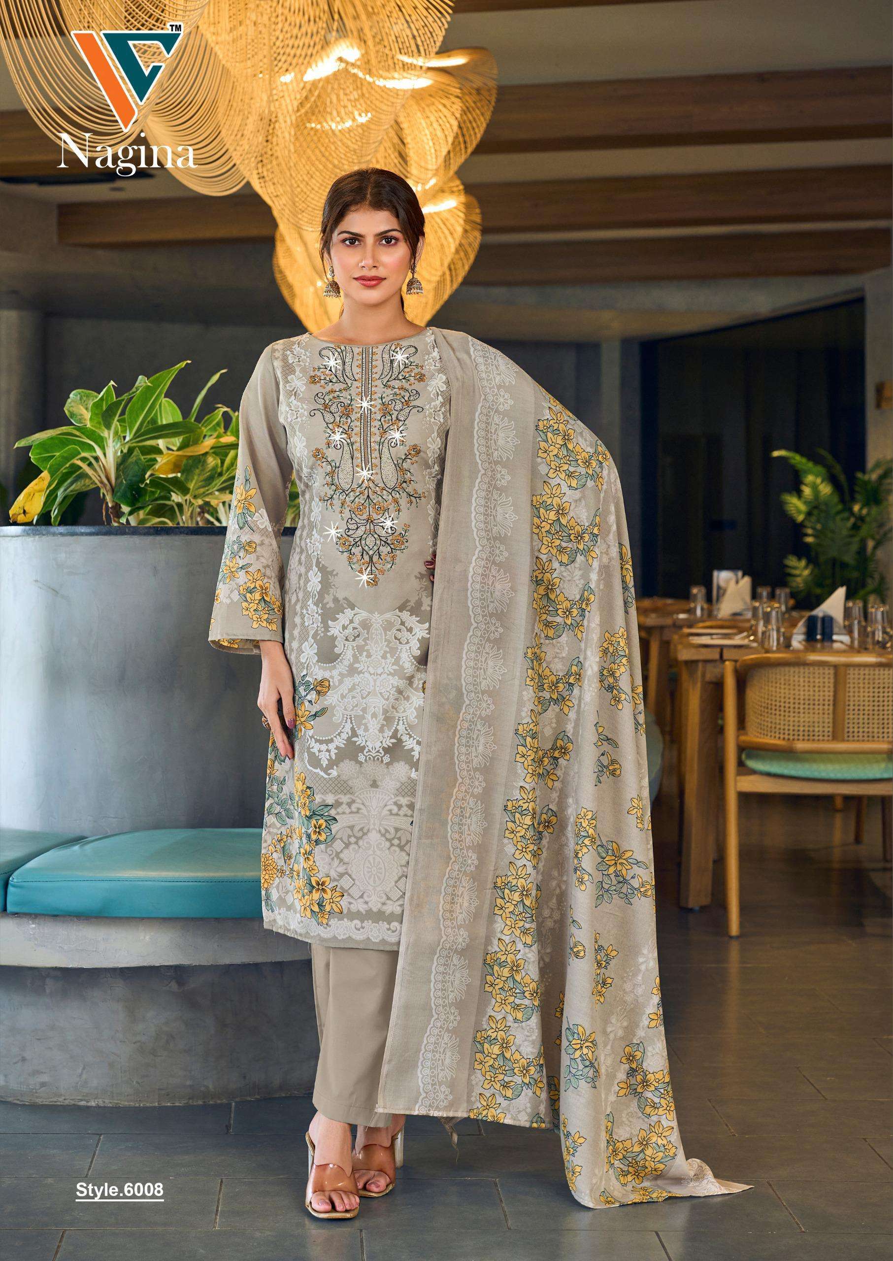VANDANA‎ CREATION NAGINA‎ VOL 6 COTTON DIGITAL PRINT WITH FANCY WORK SALWAR SUIT
