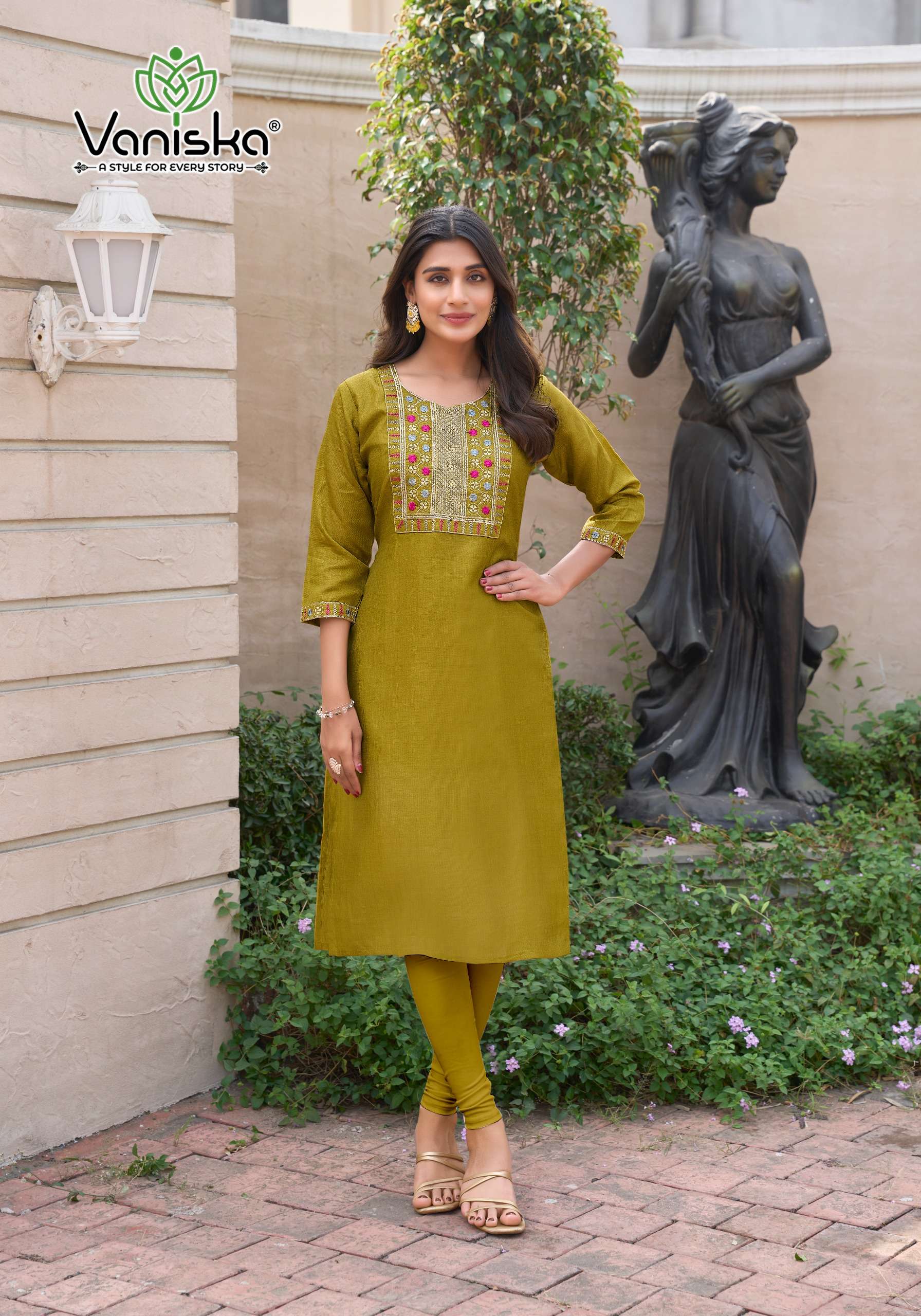 VANISKA CANDY CRUSH VOL 1 SIMER FABRIC FANCY EMBROIDERIES WORK LADIES KURTI