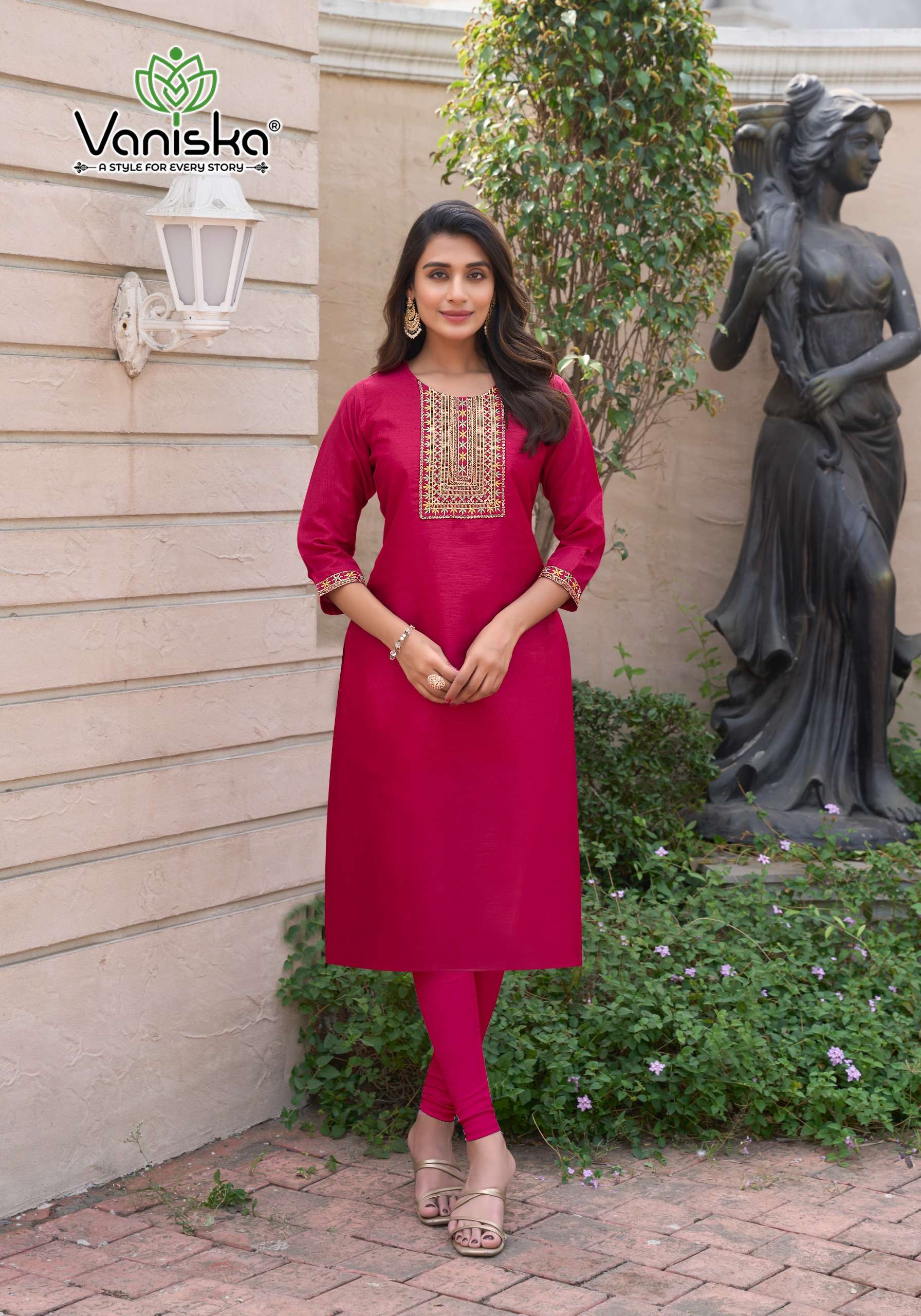 VANISKA CANDY CRUSH VOL 1 SIMER FABRIC FANCY EMBROIDERIES WORK LADIES KURTI