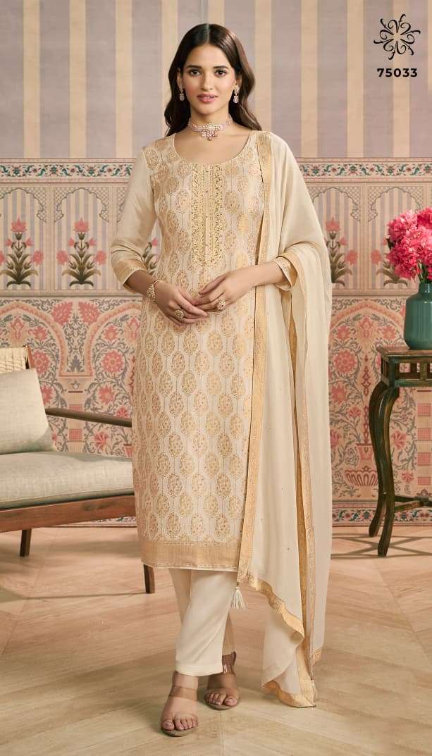 VINAY FASHION KULEESH PEEHU SIMER JACQUARD HEAVY DESIGNER WORK SUIT
