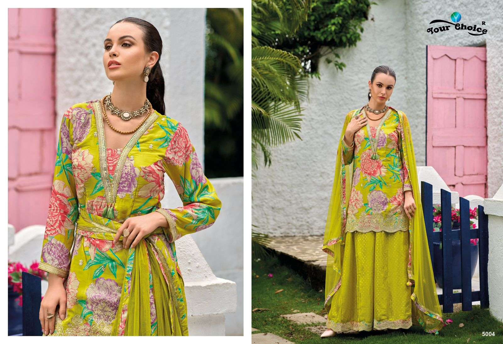 YOUR CHOICE GINNI VOL 5 HEAVY BEAUTIFUL DESIGNER WEDDING WEAR SHARARA SUIT