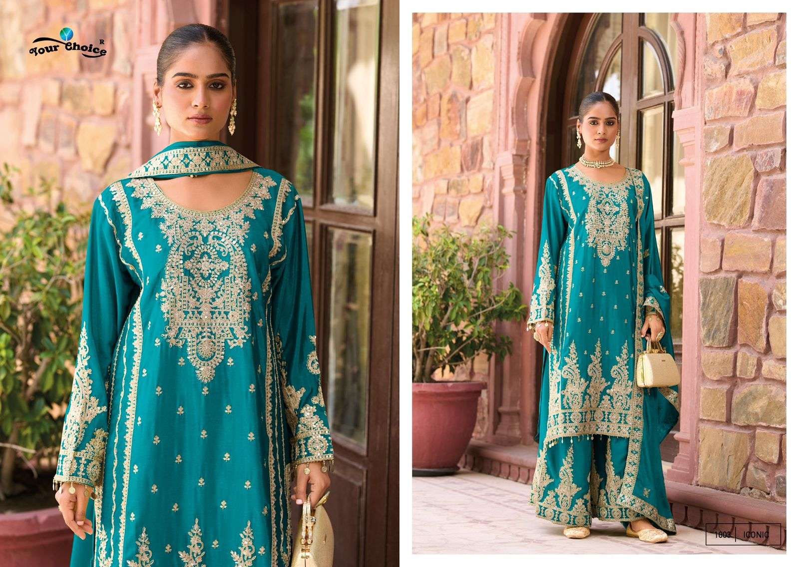 YOUR CHOICE ICONIC HEAVY EMBROIDERED DESIGNER WEDDING WEAR READY MADE SUIT
