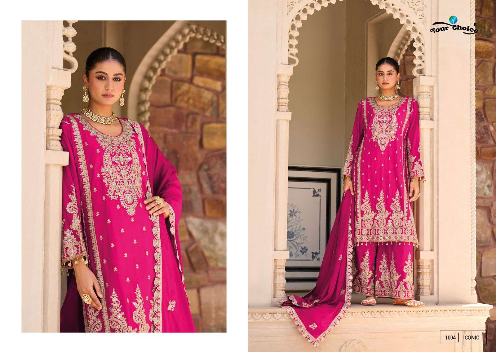 YOUR CHOICE ICONIC HEAVY EMBROIDERED DESIGNER WEDDING WEAR READY MADE SUIT