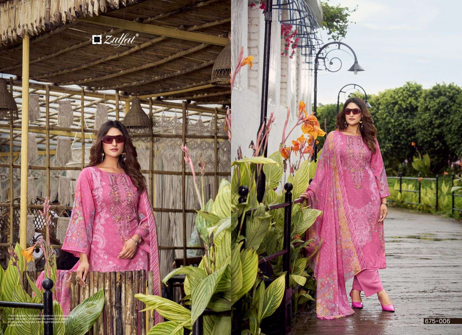 ZULFAT DESIGNER SUITS SANA SAFINA COTTON DIGITAL PRINTS WITH FANCY WORK SUIT