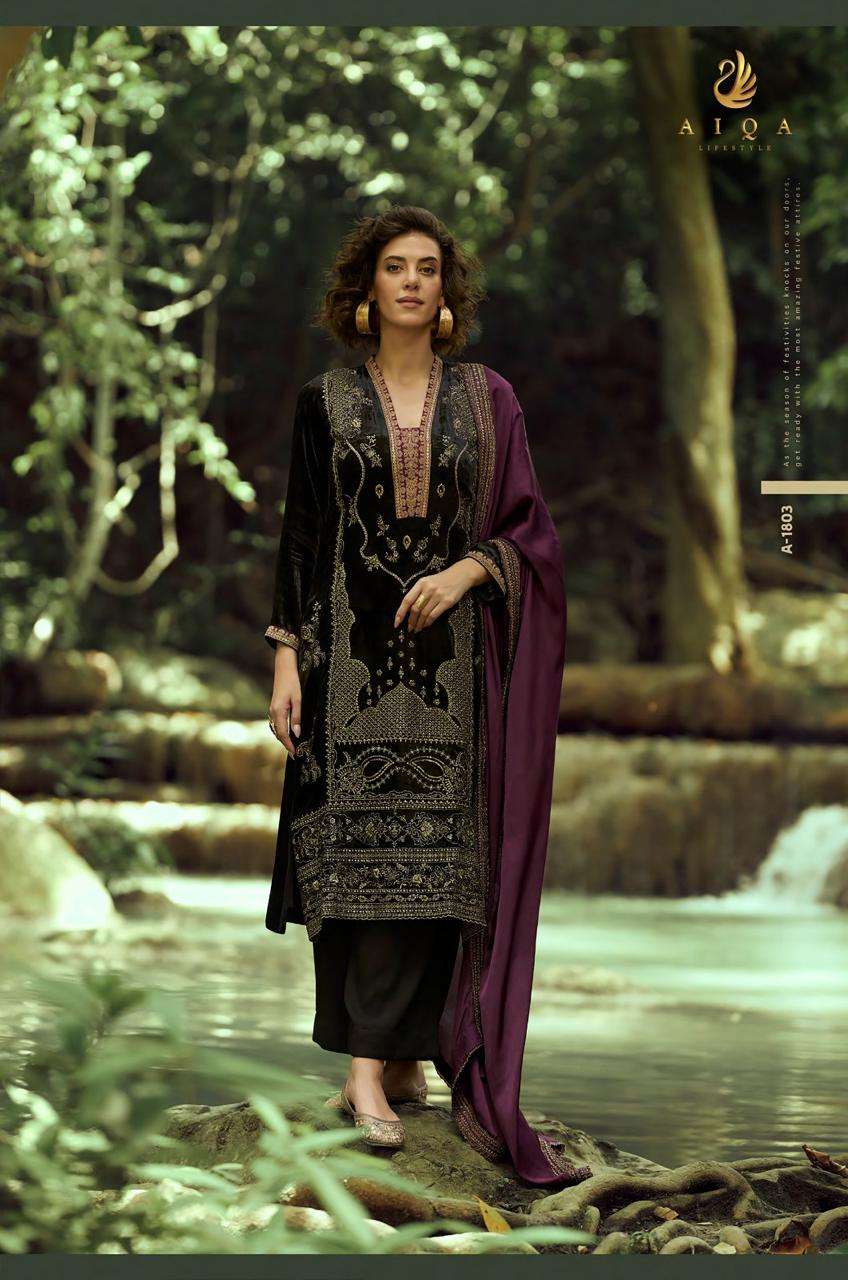 AIQA THE LADY OF THE LAKE VELVET HEAVY EMBROIDEREY DESIGNER SUIT