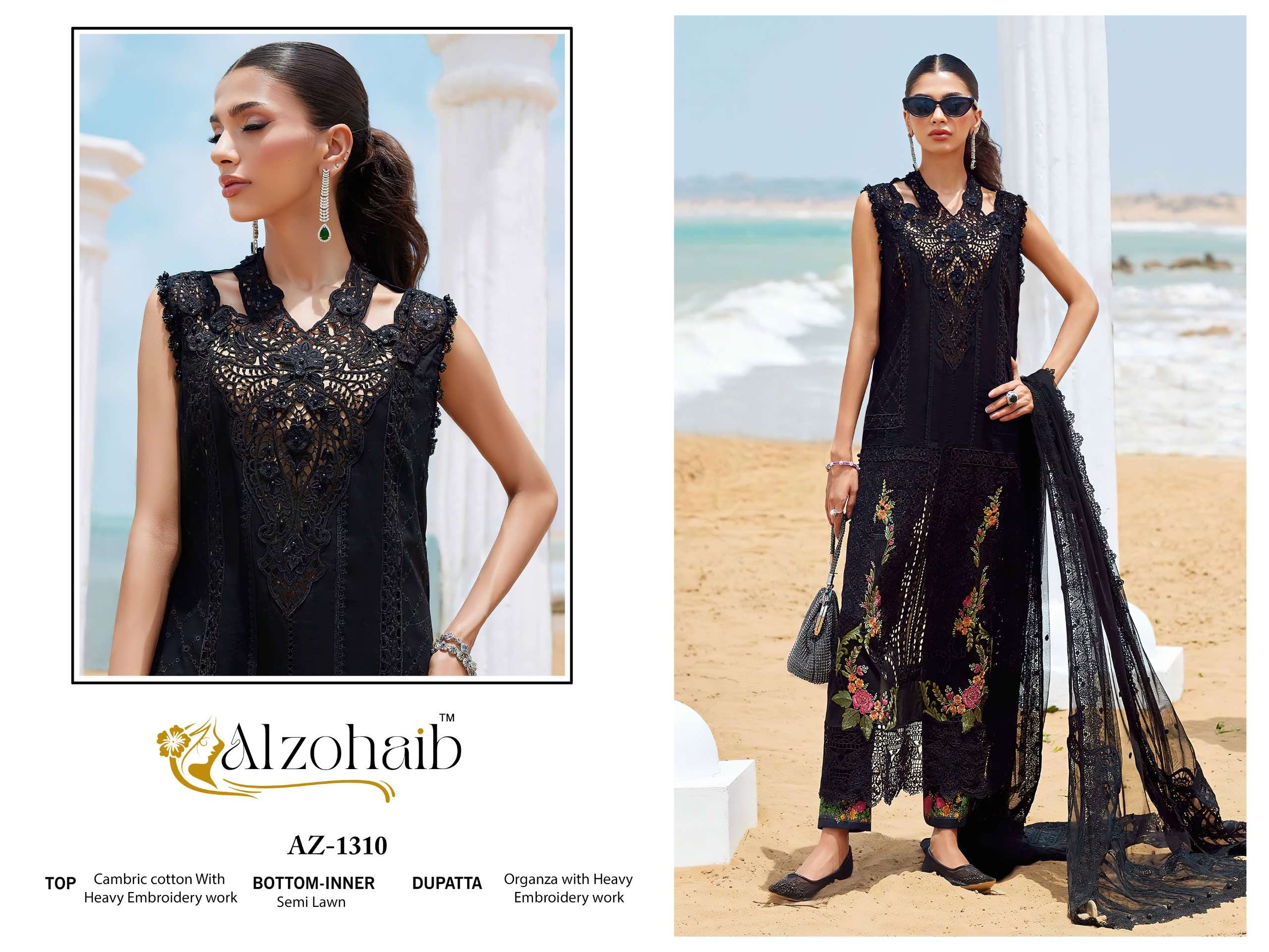 AL ZOHAIB AARZOO VOL 1 COTTON EMBROIDERY DESIGNER WORK PAKISTANI SUIT
