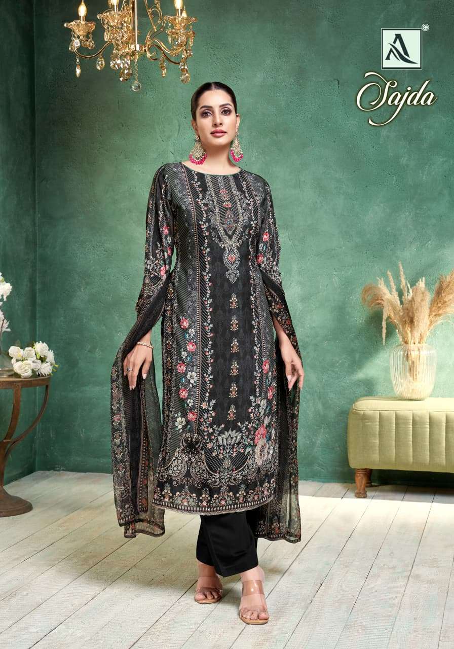 ALOK SUITS SAJDA VISCOSE DIGITAL PRINT WITH FANCY WORK SUIT