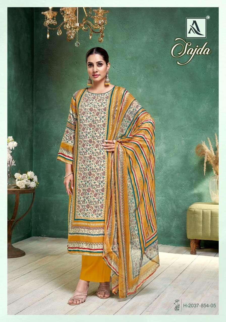 ALOK SUITS SAJDA VISCOSE DIGITAL PRINT WITH FANCY WORK SUIT
