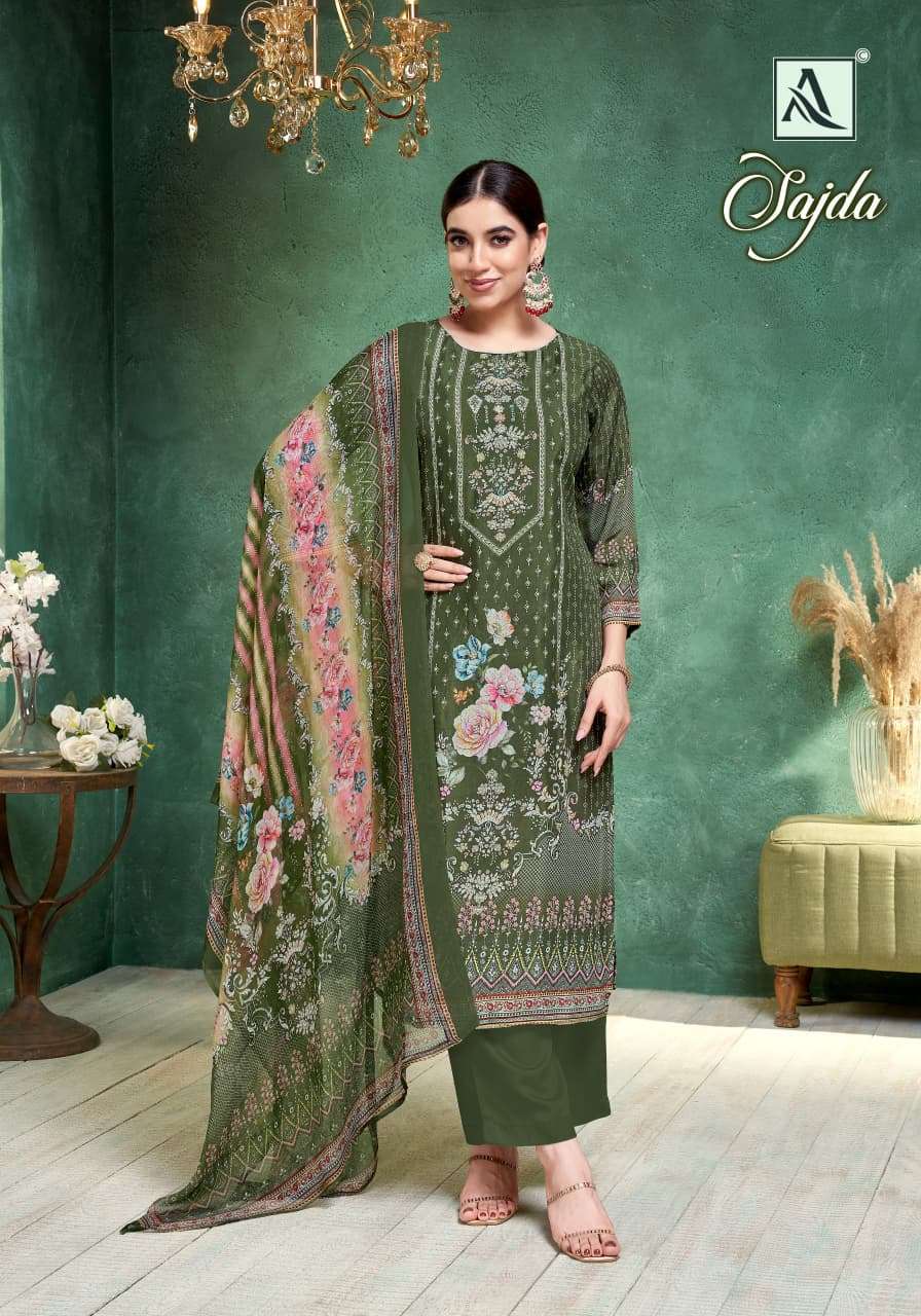 ALOK SUITS SAJDA VISCOSE DIGITAL PRINT WITH FANCY WORK SUIT