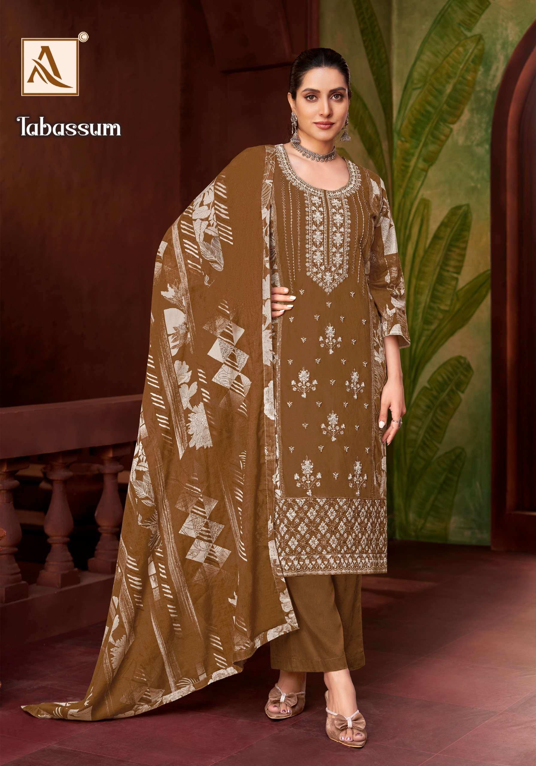 ALOK SUITS TABASSUM COTTON PRINT WITH FANCY EMBROIDERY WORK SUIT