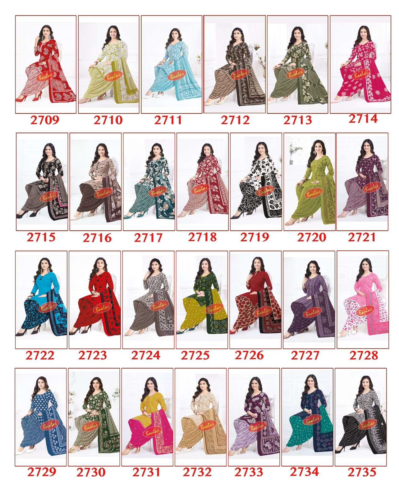 BAALAR COLOURFUL VOL 27 COTTON PRINT PATTAYA SALWAR SUIT
