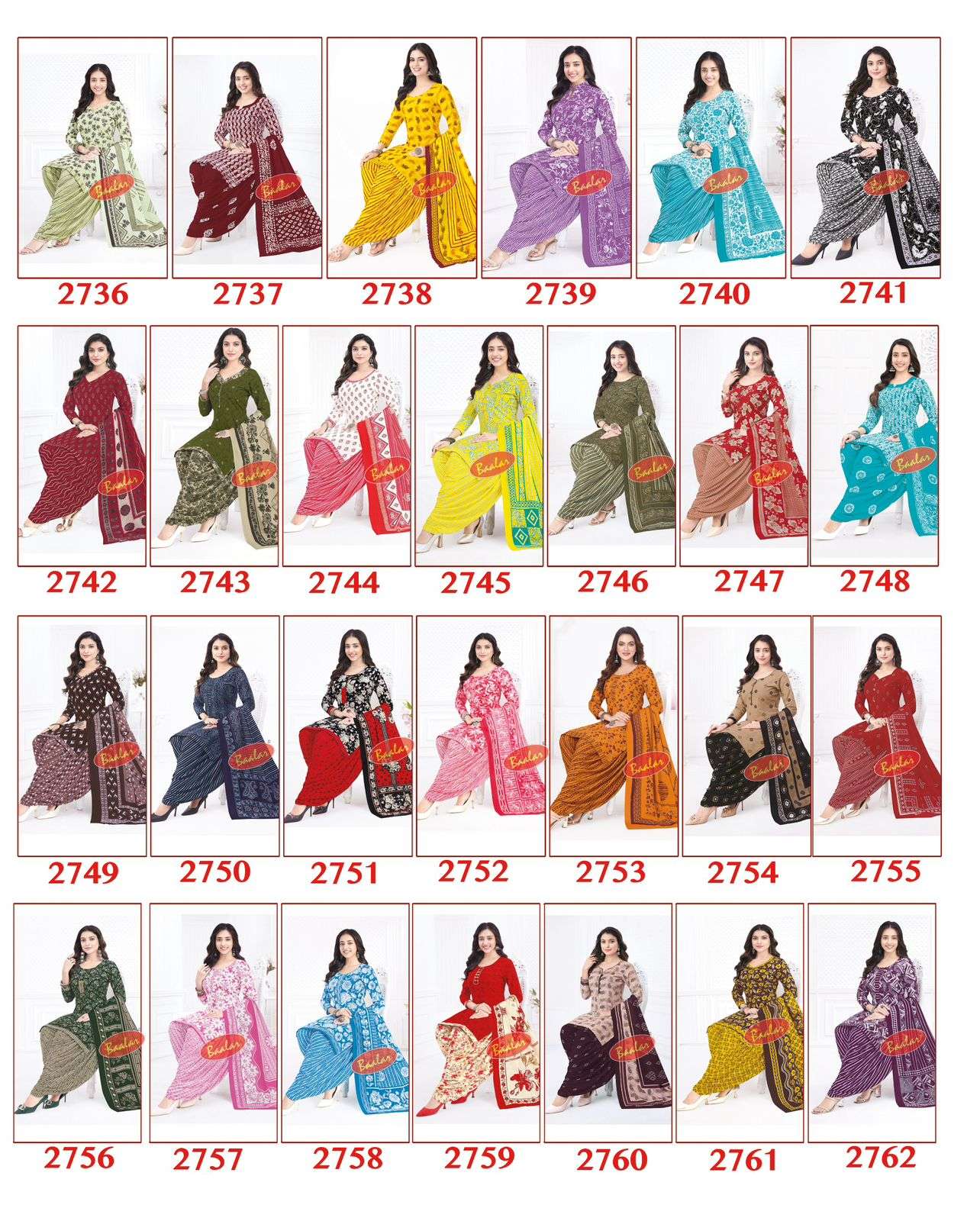 BAALAR COLOURFUL VOL 27 COTTON PRINT PATTAYA SALWAR SUIT