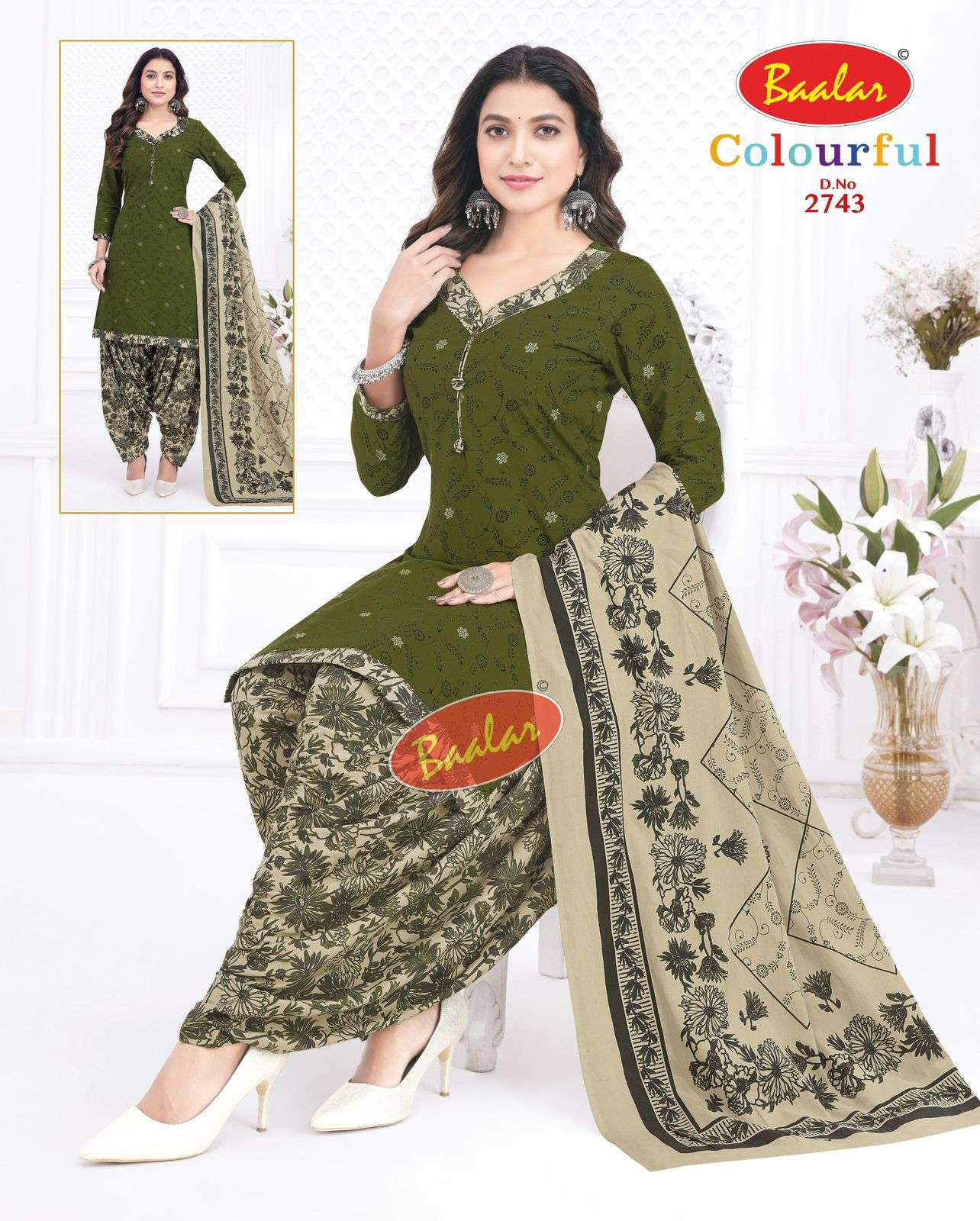 BAALAR COLOURFUL VOL 27 COTTON PRINT PATTAYA SALWAR SUIT