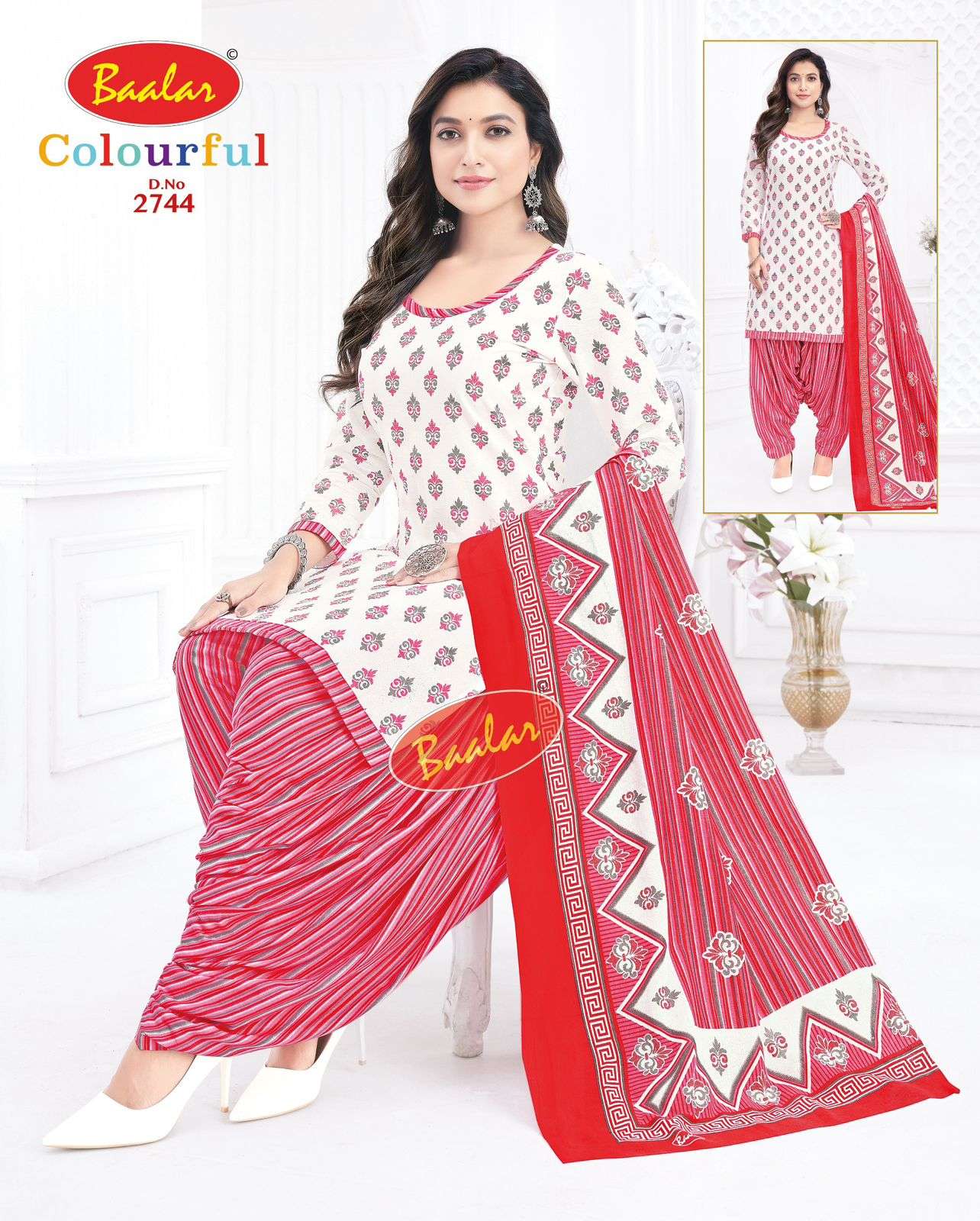 BAALAR COLOURFUL VOL 27 COTTON PRINT PATTAYA SALWAR SUIT