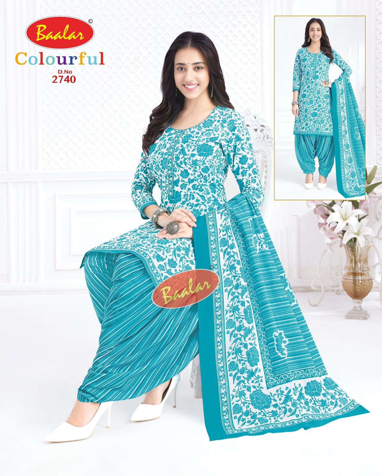 BAALAR COLOURFUL VOL 27 COTTON PRINT PATTAYA SALWAR SUIT