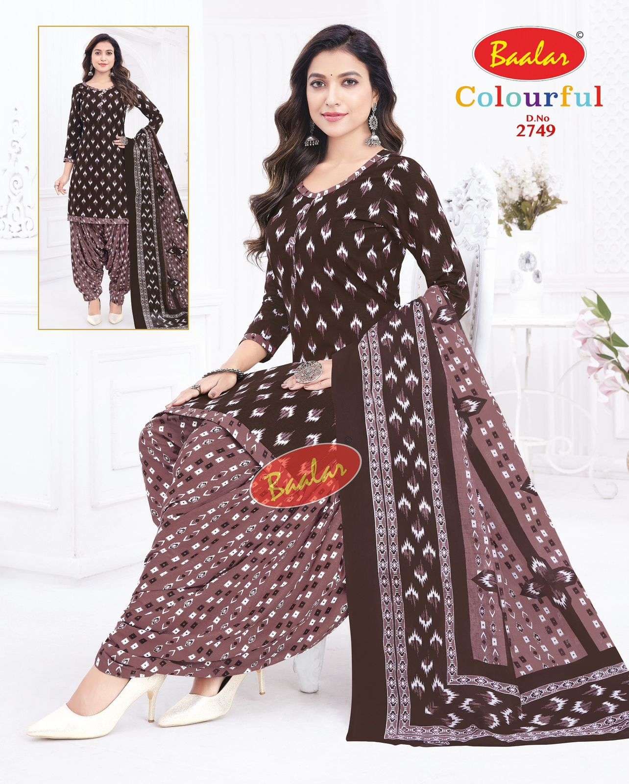BAALAR COLOURFUL VOL 27 COTTON PRINT PATTAYA SALWAR SUIT