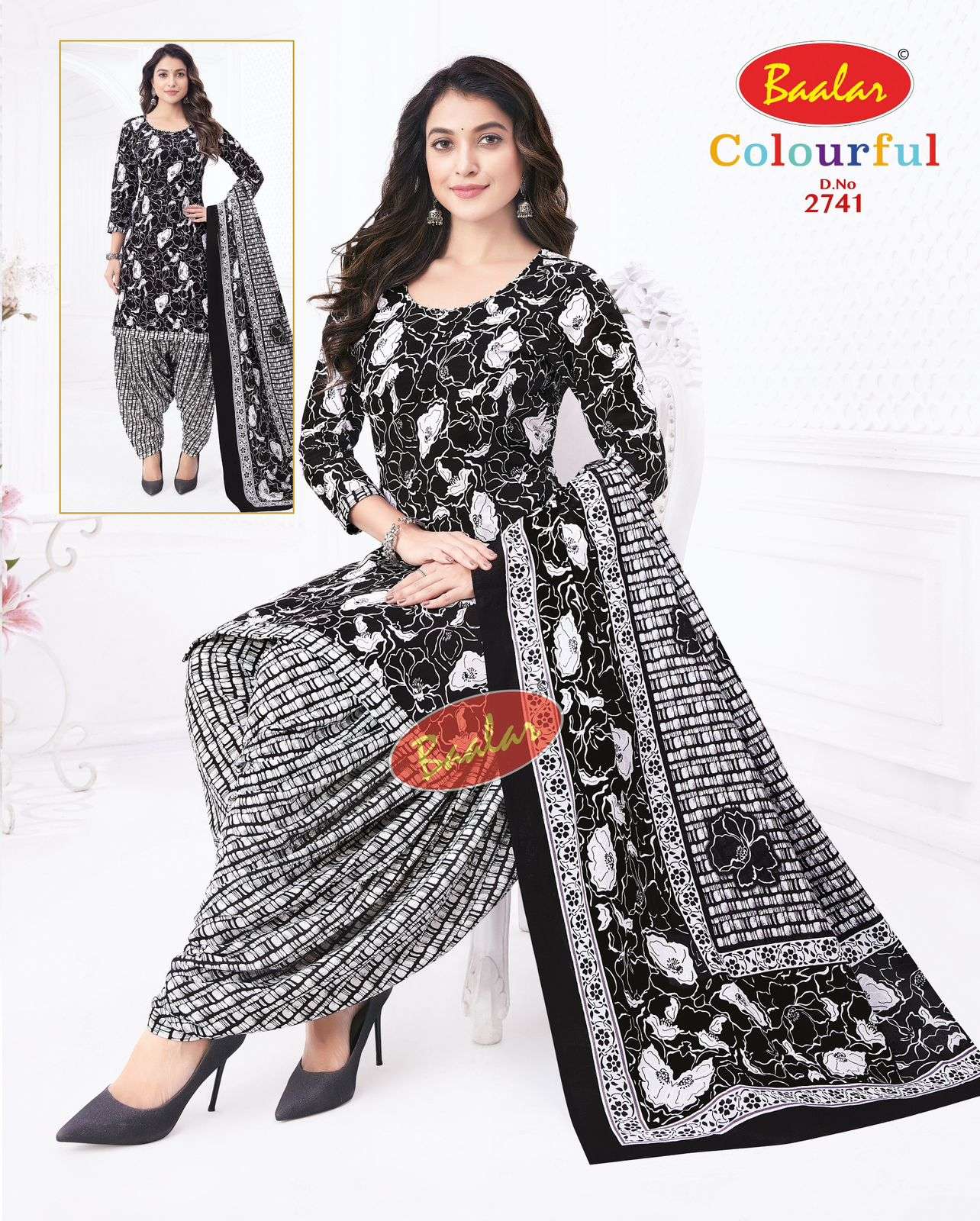 BAALAR COLOURFUL VOL 27 COTTON PRINT PATTAYA SALWAR SUIT