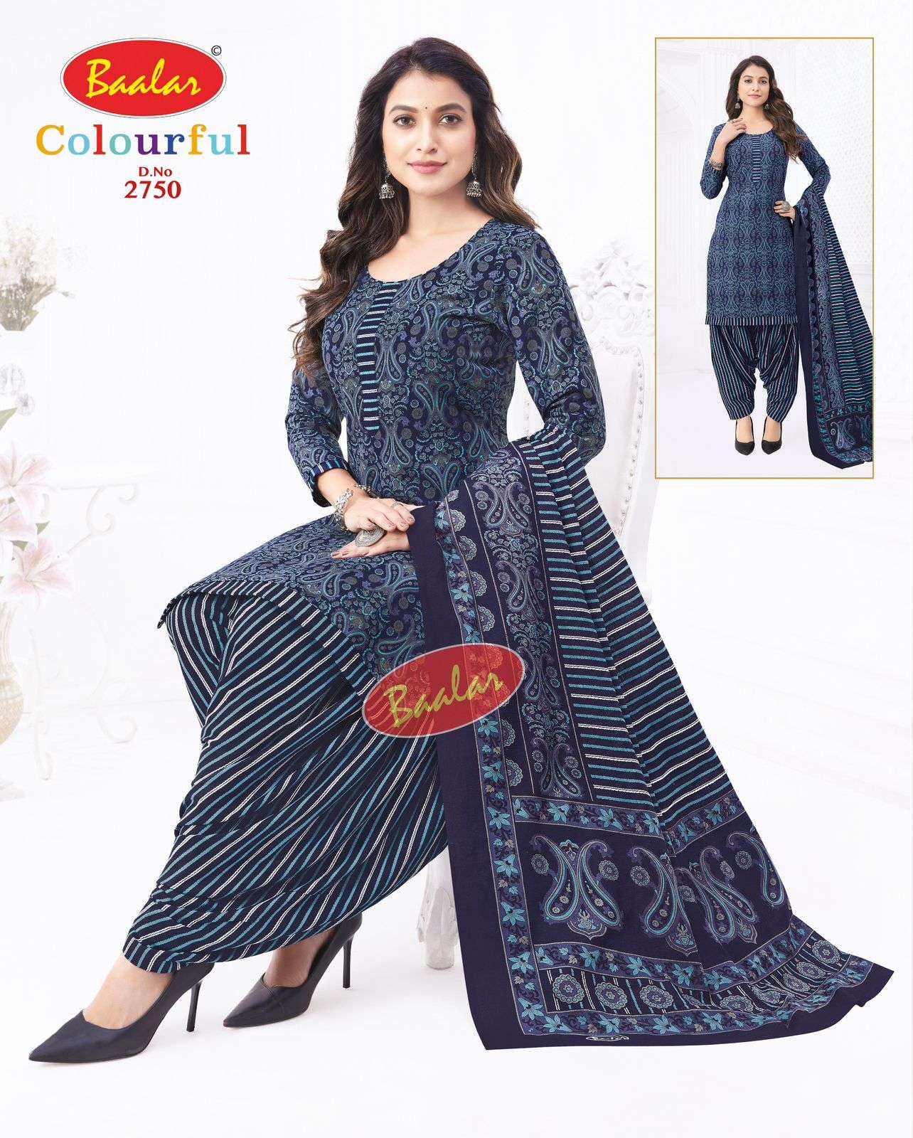 BAALAR COLOURFUL VOL 27 COTTON PRINT PATTAYA SALWAR SUIT