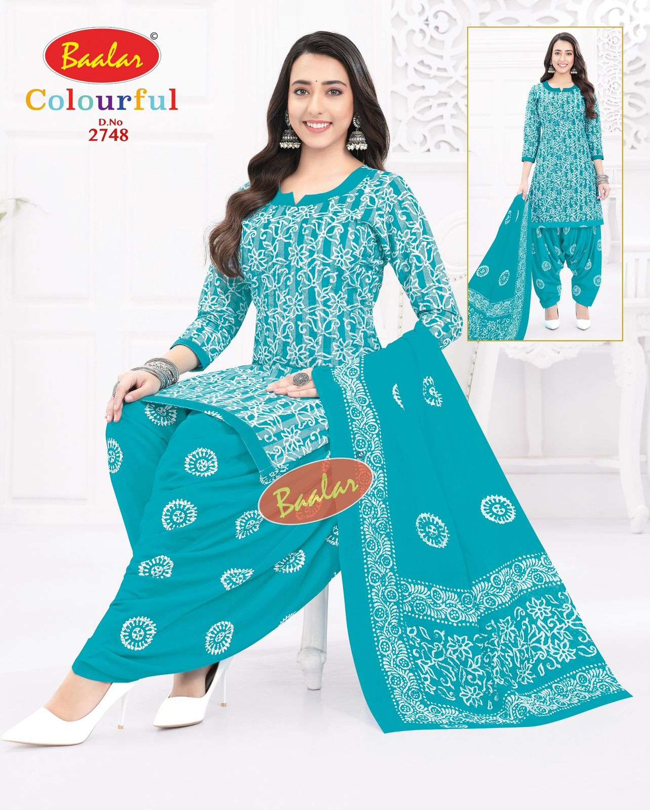 BAALAR COLOURFUL VOL 27 COTTON PRINT PATTAYA SALWAR SUIT