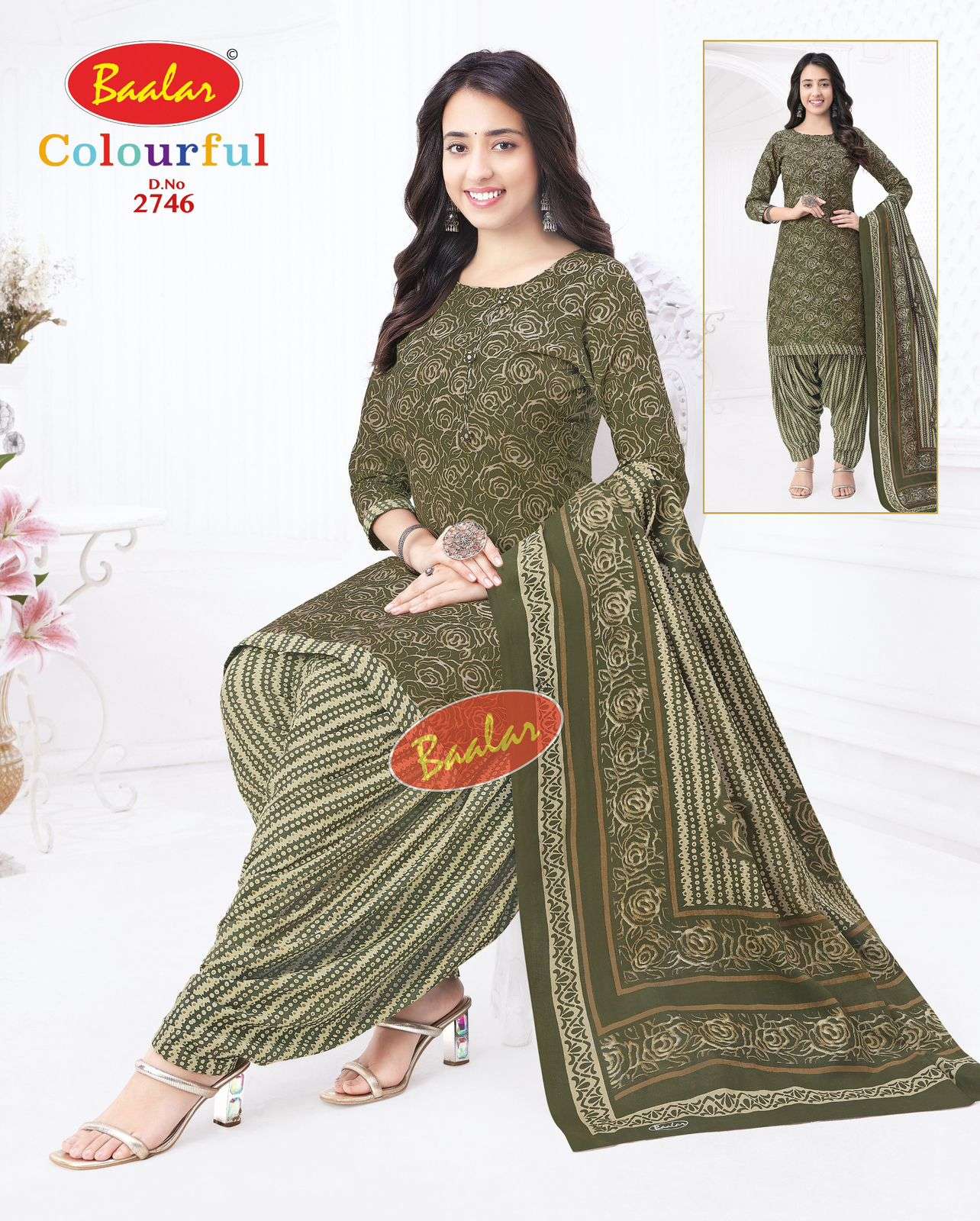 BAALAR COLOURFUL VOL 27 COTTON PRINT PATTAYA SALWAR SUIT