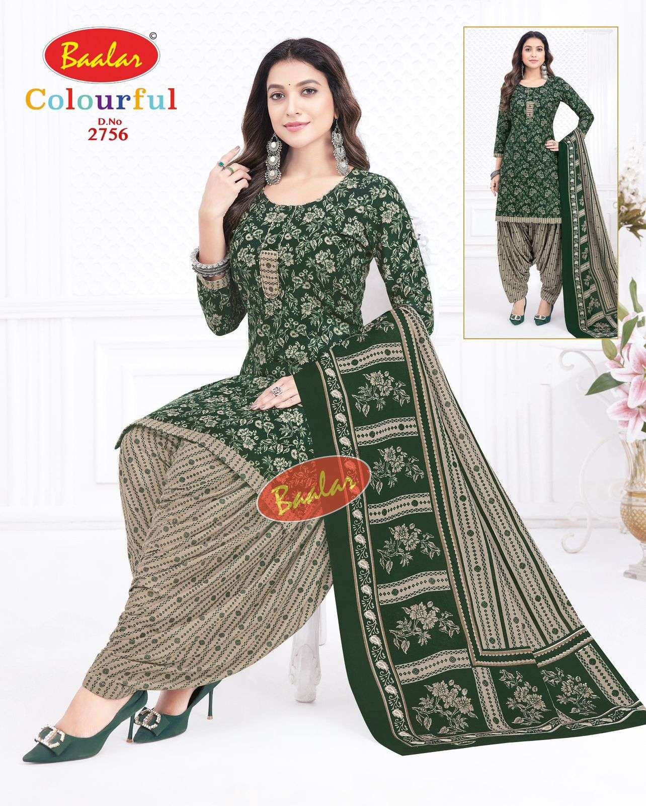 BAALAR COLOURFUL VOL 27 COTTON PRINT PATTAYA SALWAR SUIT