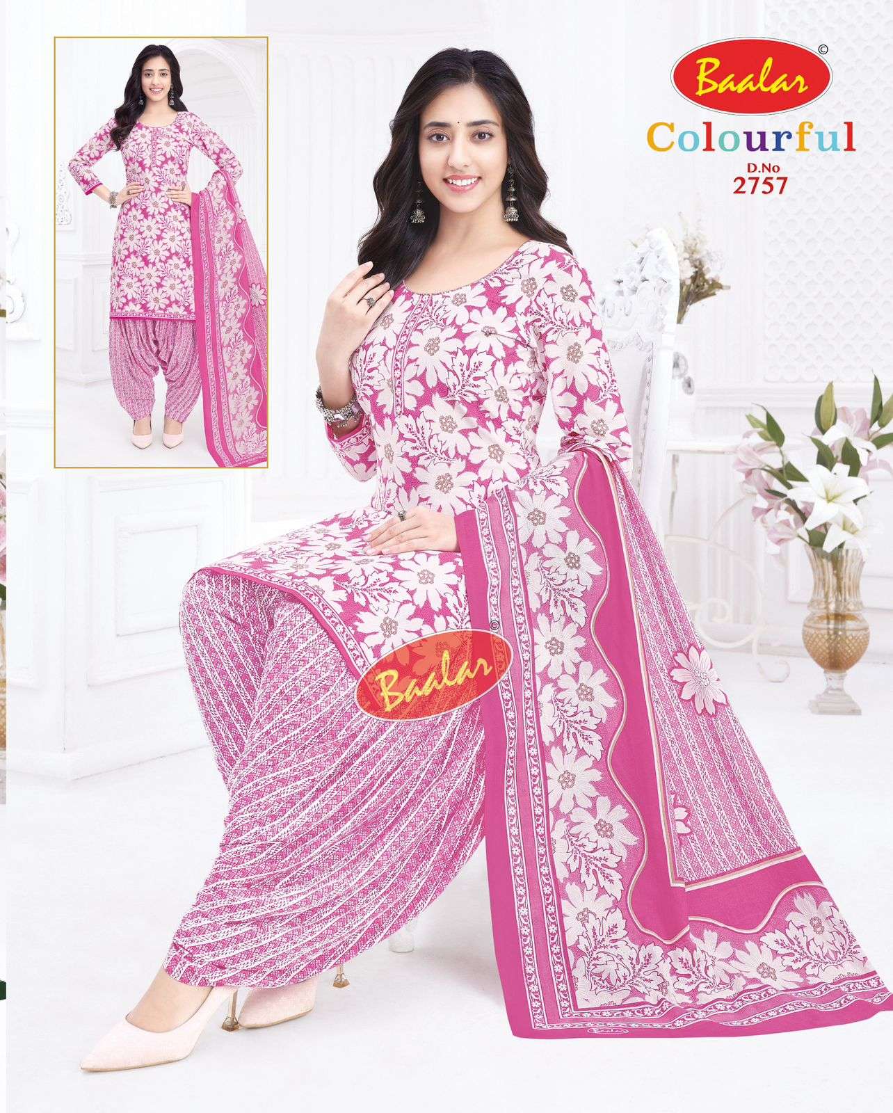 BAALAR COLOURFUL VOL 27 COTTON PRINT PATTAYA SALWAR SUIT