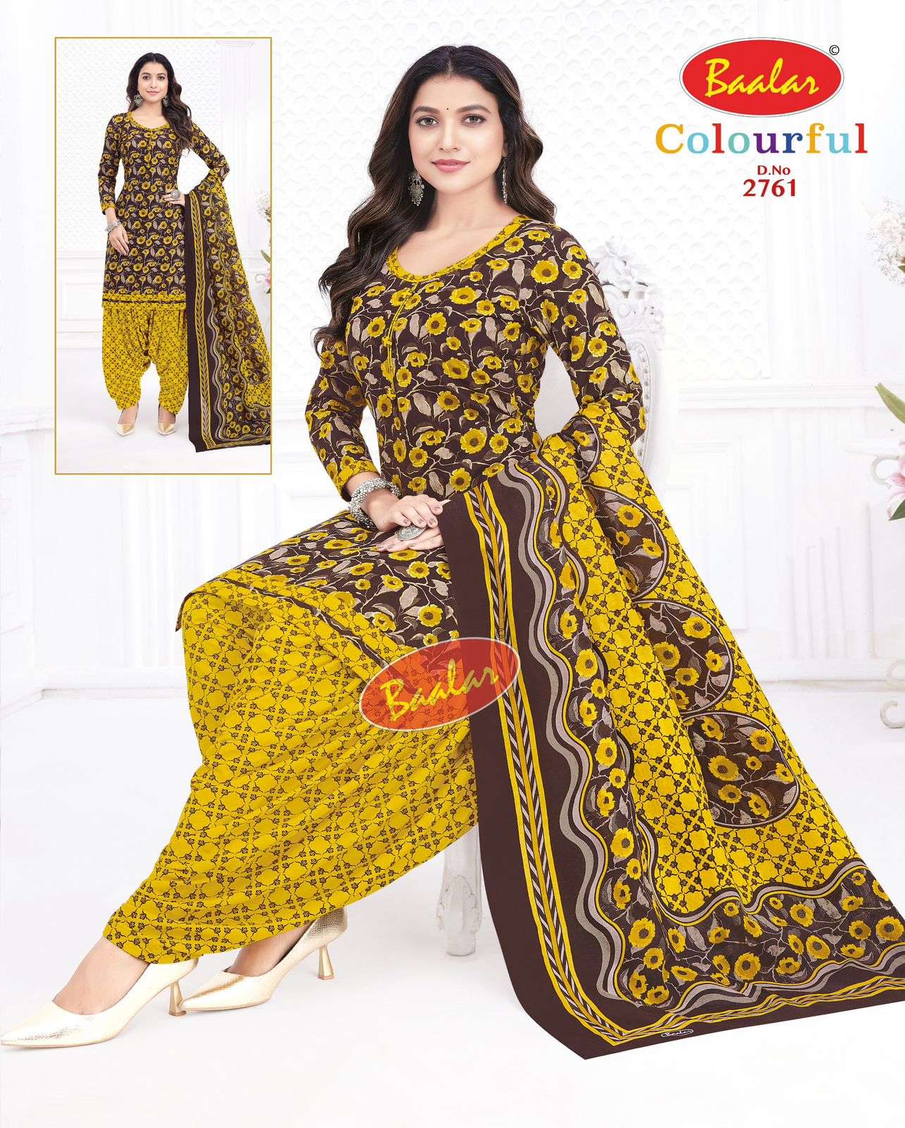 BAALAR COLOURFUL VOL 27 COTTON PRINT PATTAYA SALWAR SUIT