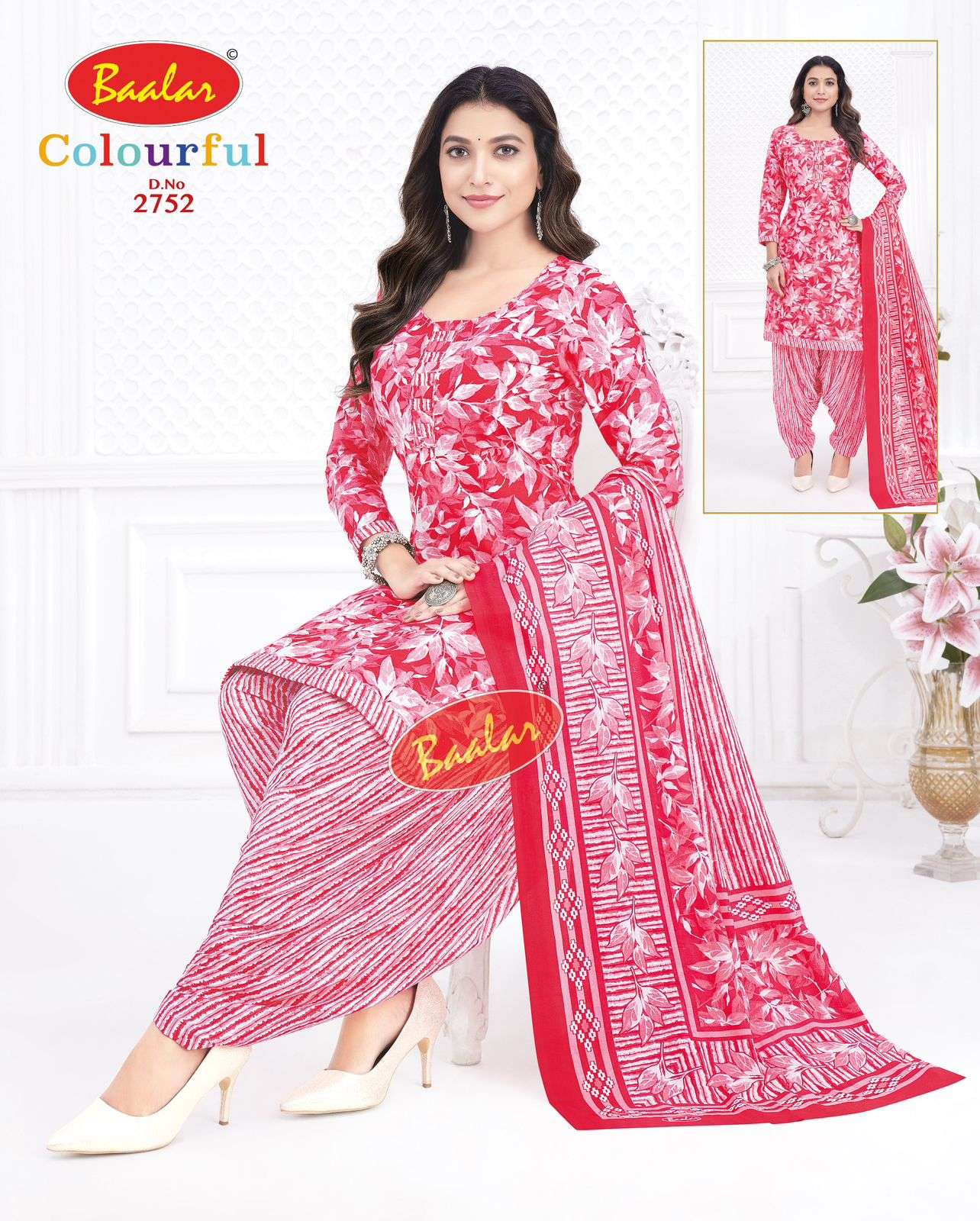 BAALAR COLOURFUL VOL 27 COTTON PRINT PATTAYA SALWAR SUIT