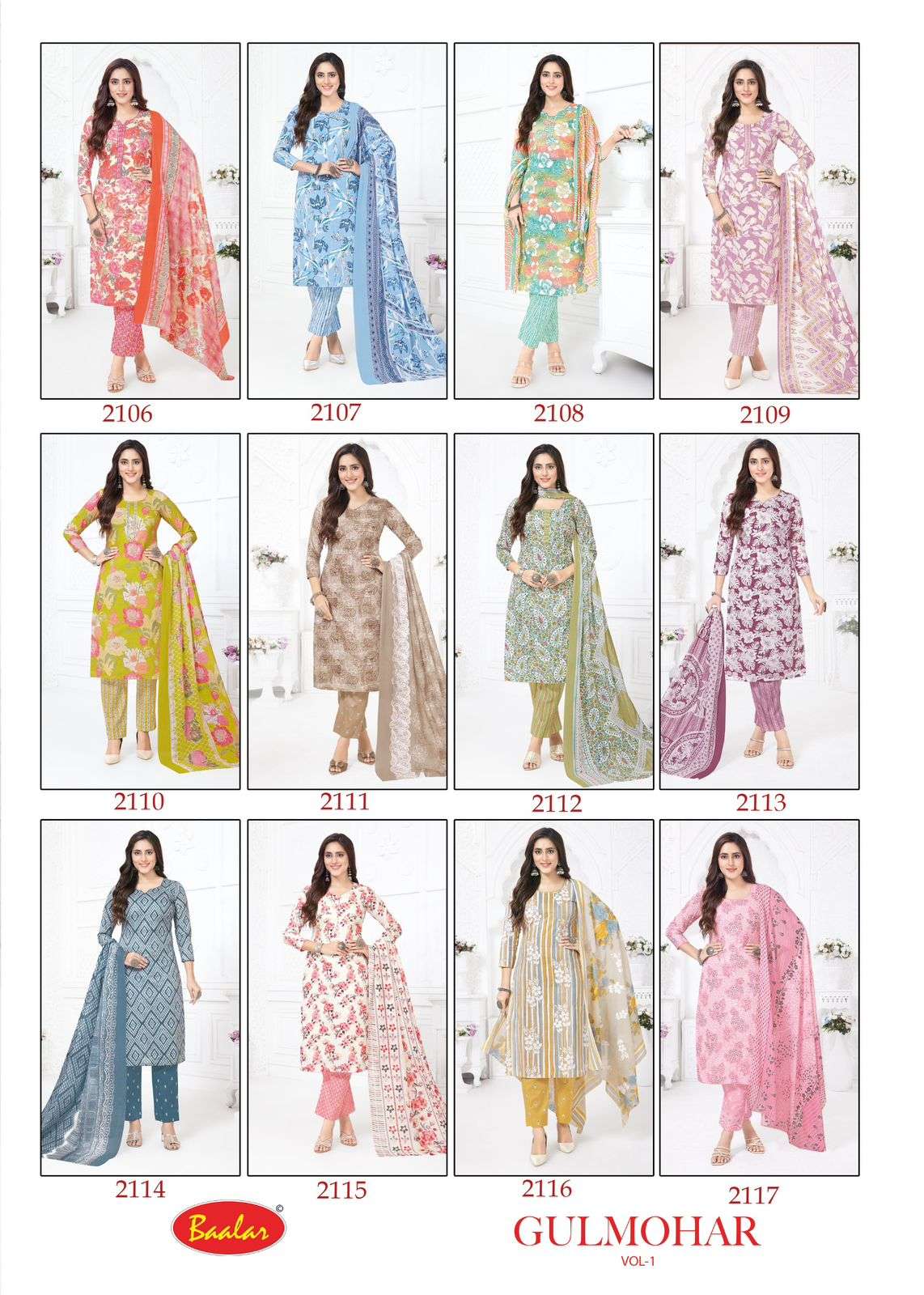 BAALAR GULMOHAR VOL 1 LAWN COTTON DIGITAL PRINT SUIT