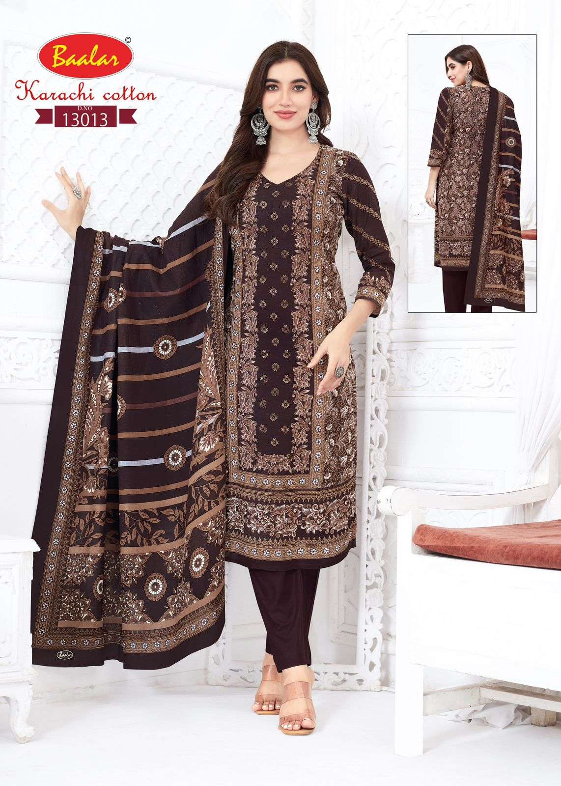 BAALAR KARACHI COTTON VOL 13 LAWN COTTON PRINTED SALWAR SUIT