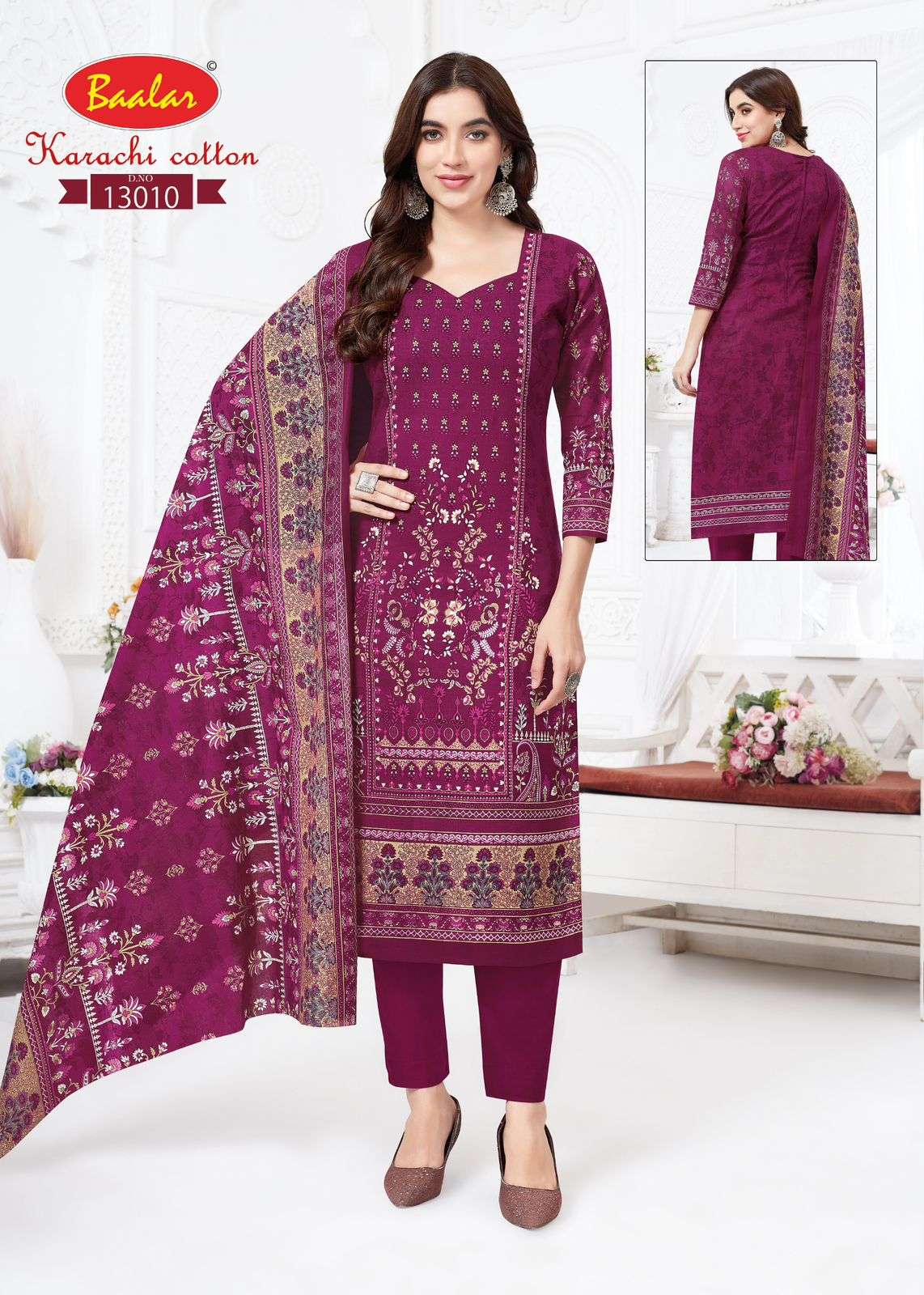 BAALAR KARACHI COTTON VOL 13 LAWN COTTON PRINTED SALWAR SUIT