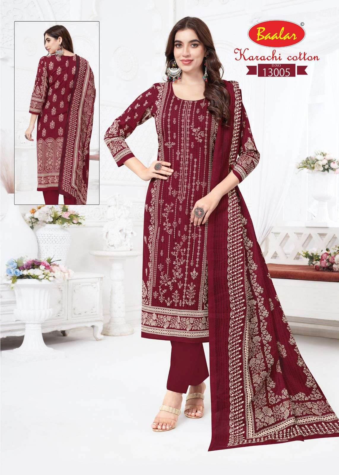 BAALAR KARACHI COTTON VOL 13 LAWN COTTON PRINTED SALWAR SUIT