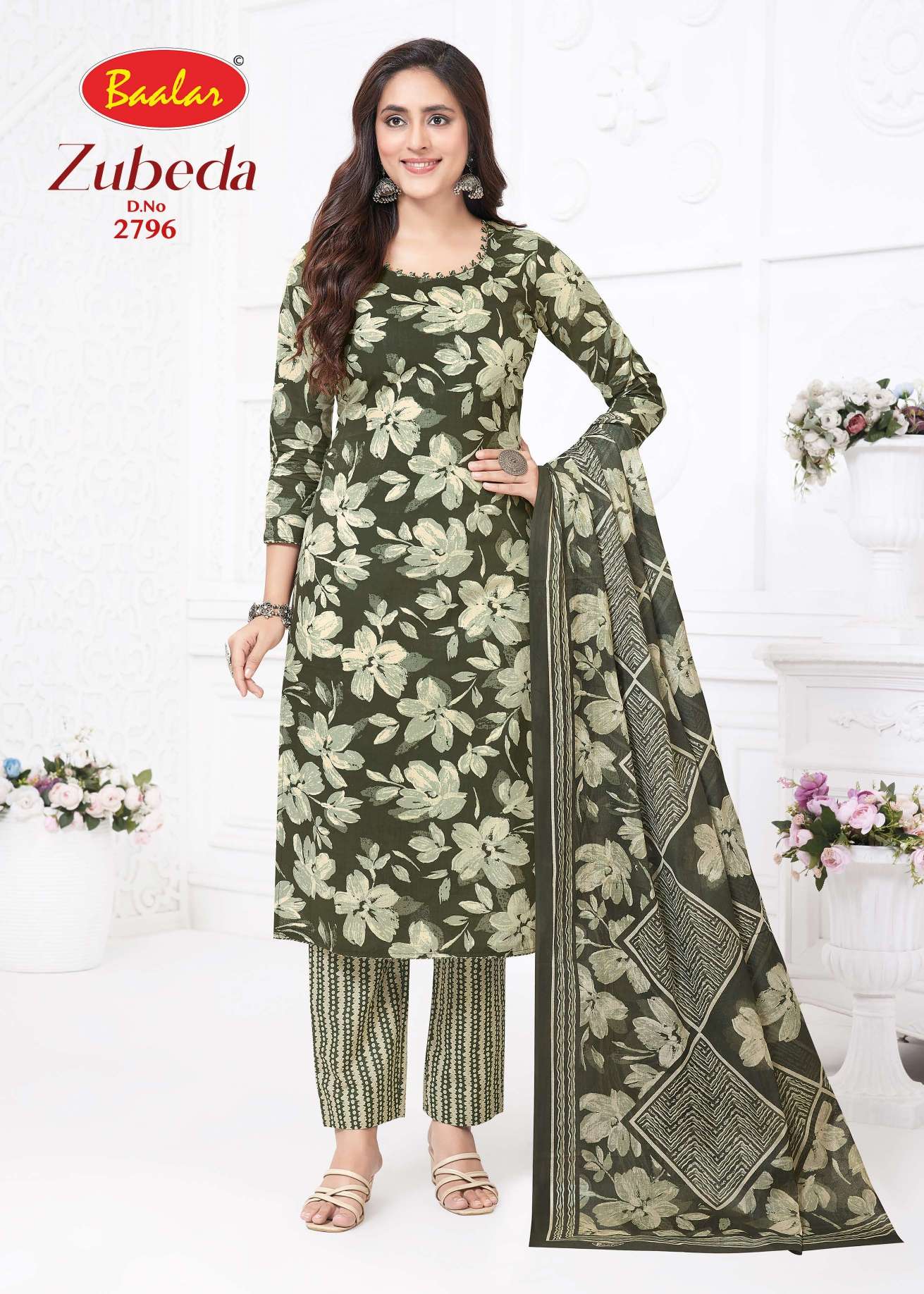 BAALAR ZUBEDA COTTON PRINTED LADIES SALWAR SUIT