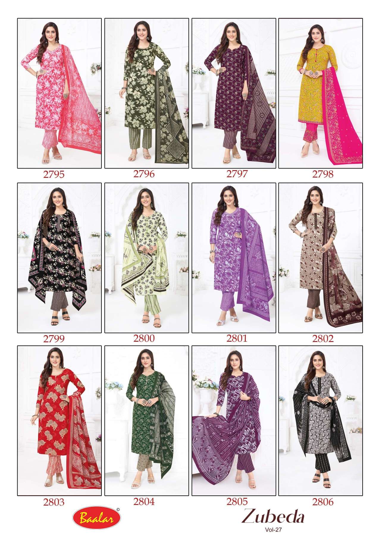  BAALAR ZUBEDA COTTON PRINTED LADIES SALWAR SUIT