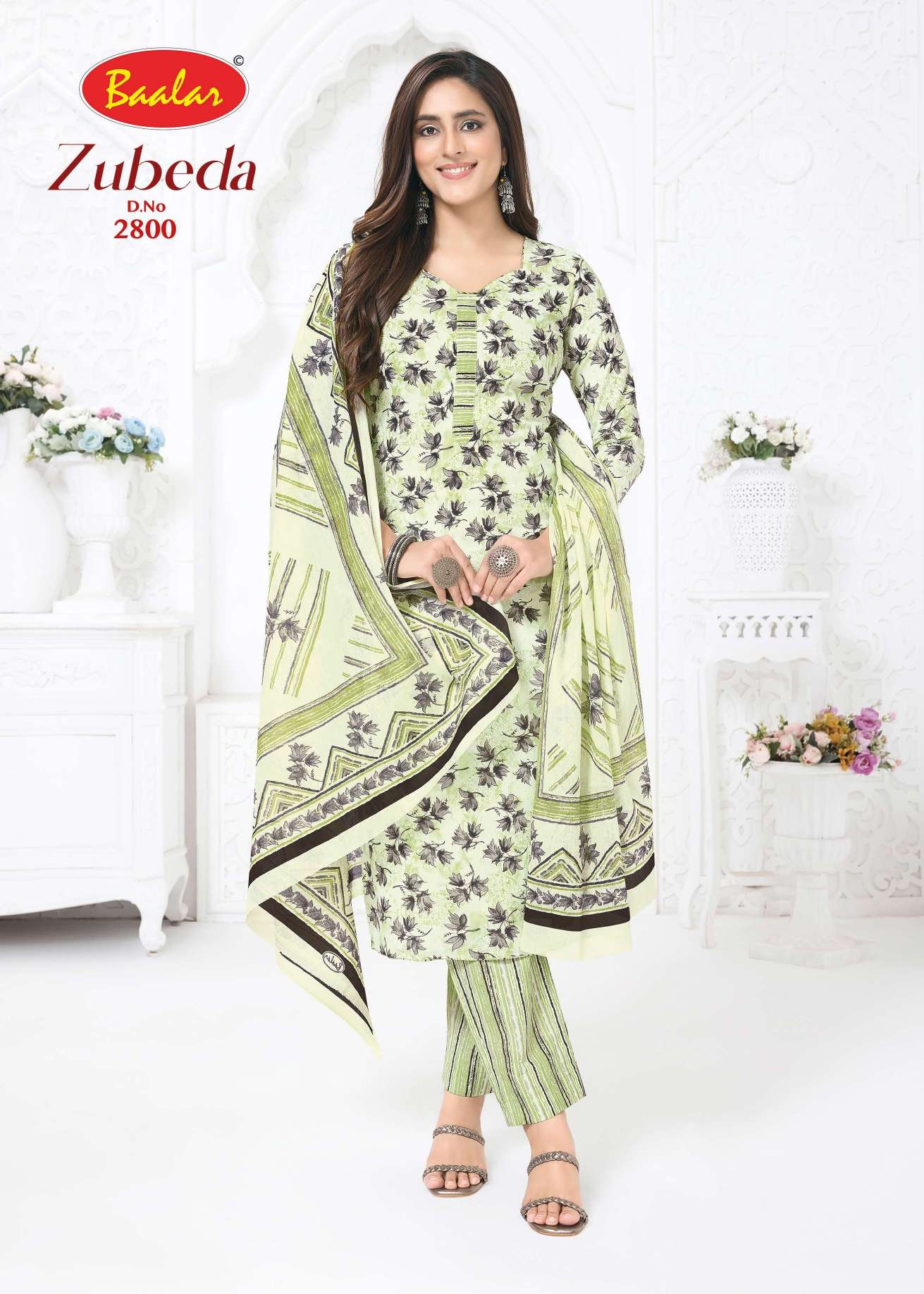  BAALAR ZUBEDA COTTON PRINTED LADIES SALWAR SUIT