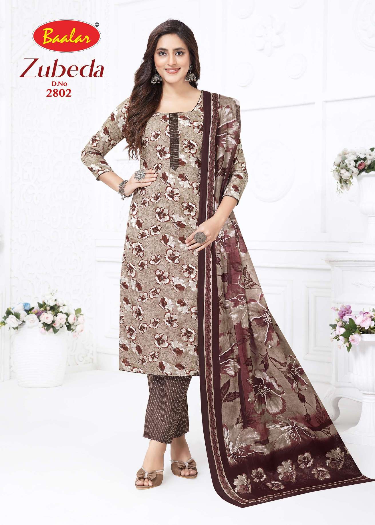  BAALAR ZUBEDA COTTON PRINTED LADIES SALWAR SUIT
