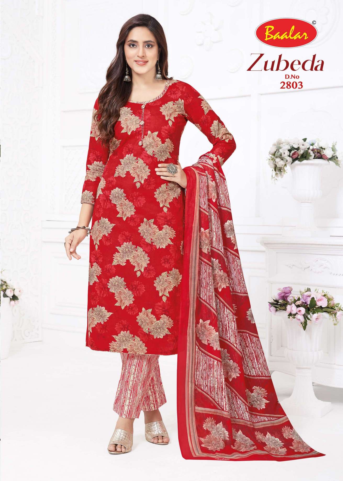  BAALAR ZUBEDA COTTON PRINTED LADIES SALWAR SUIT