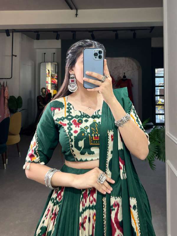 BANDHANI PALACE 1611 RAYON PRINTED SILK READYMADE LEHENGA CHOLI SET 