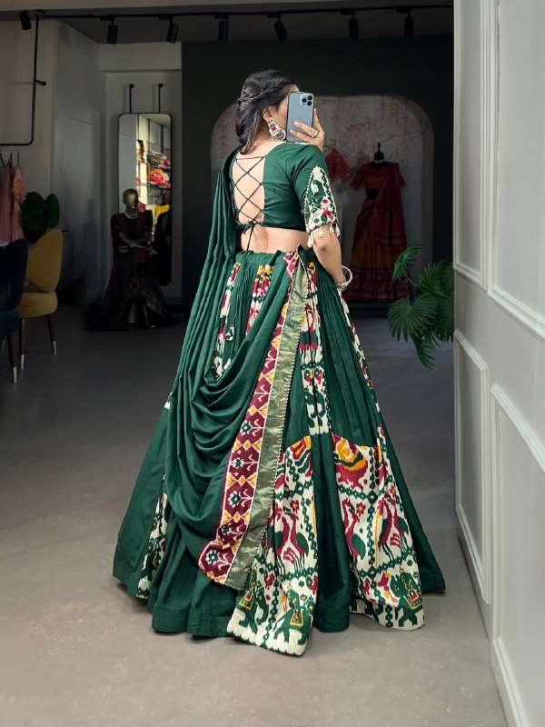 BANDHANI PALACE 1611 RAYON PRINTED SILK READYMADE LEHENGA CHOLI SET 