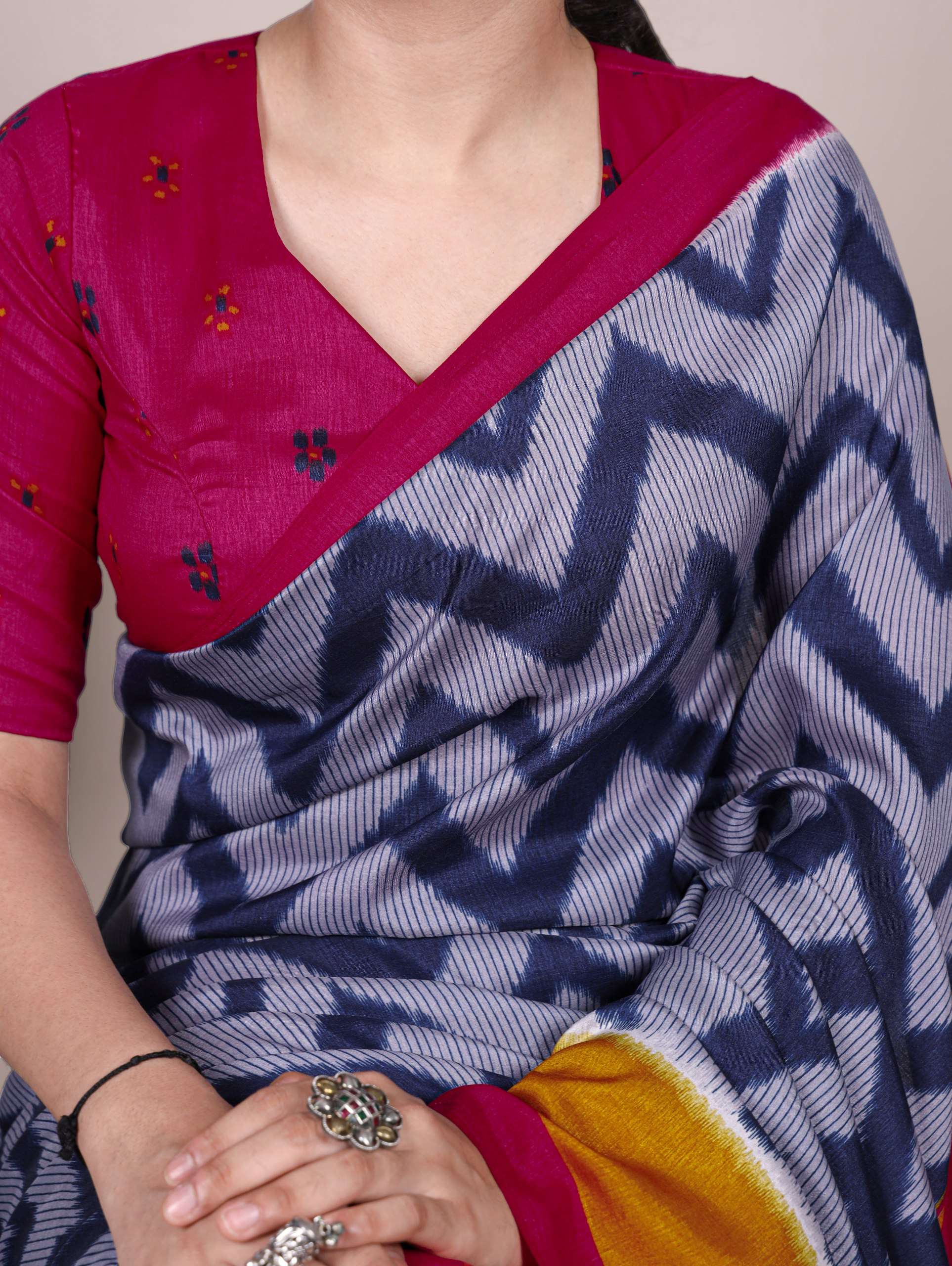BANDHANI PALACE 7043 TUSSER SILK PRINTED SAREE