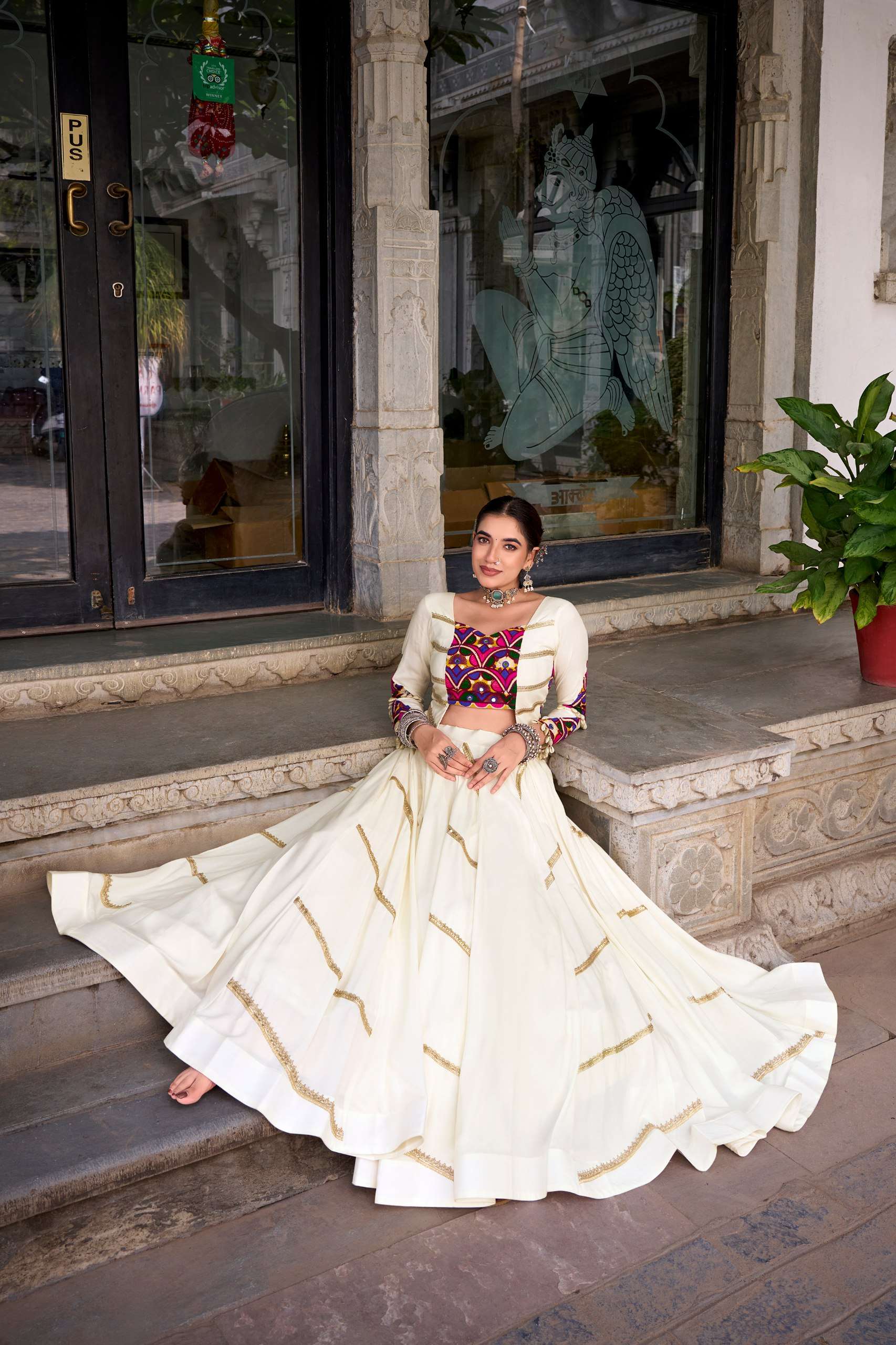 BANDHANI PALACE RAAS 1625 PURE RAYON READYMADE LEHENGA CHOLI 