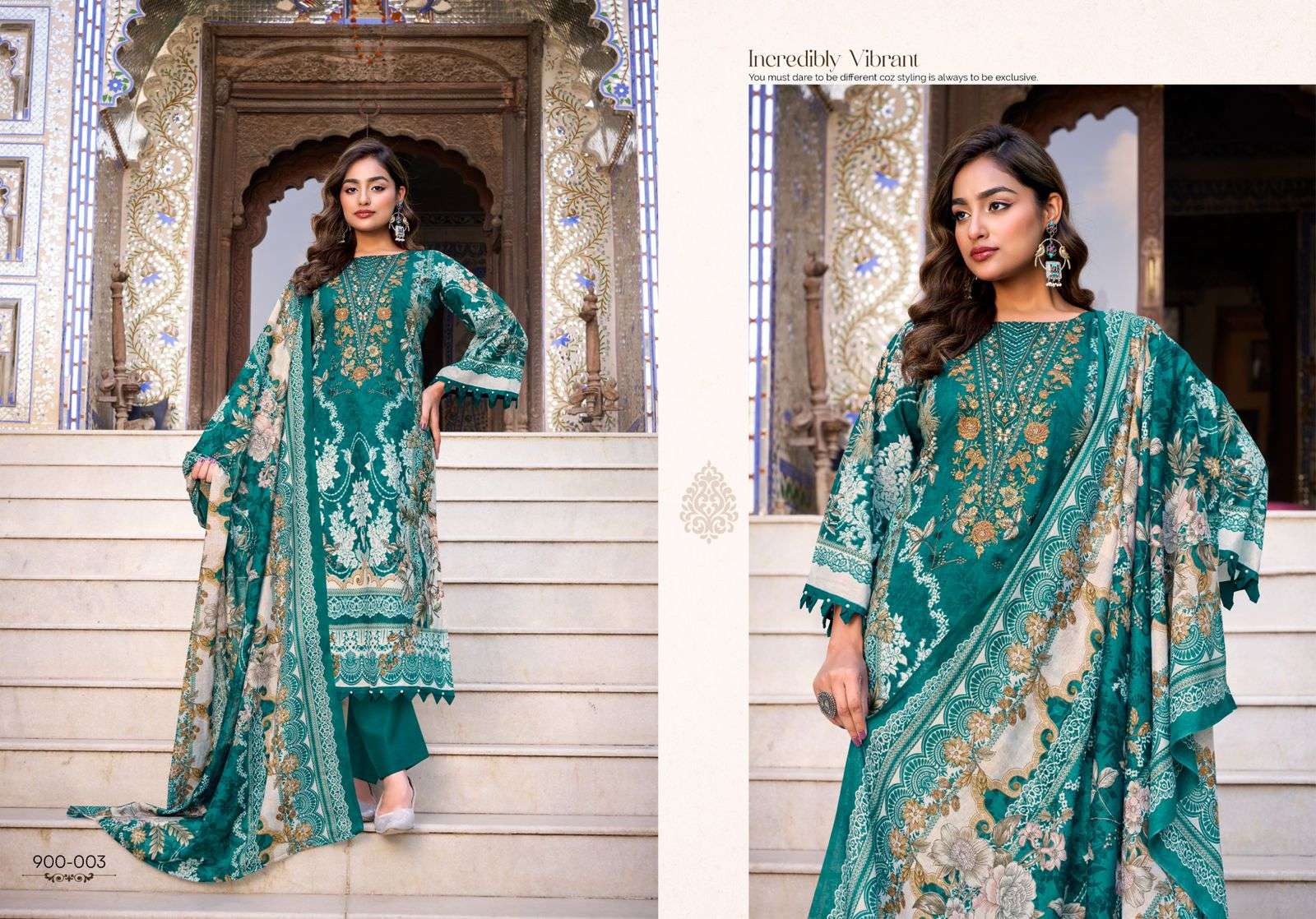 BELLIZA DESIGNER STUDIO NAIRA VOL 117 COTTON DIGITAL PRINTS WITH FANCY WORK SUITS 