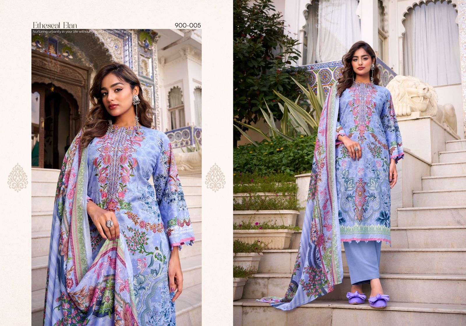 BELLIZA DESIGNER STUDIO NAIRA VOL 117 COTTON DIGITAL PRINTS WITH FANCY WORK SUITS 