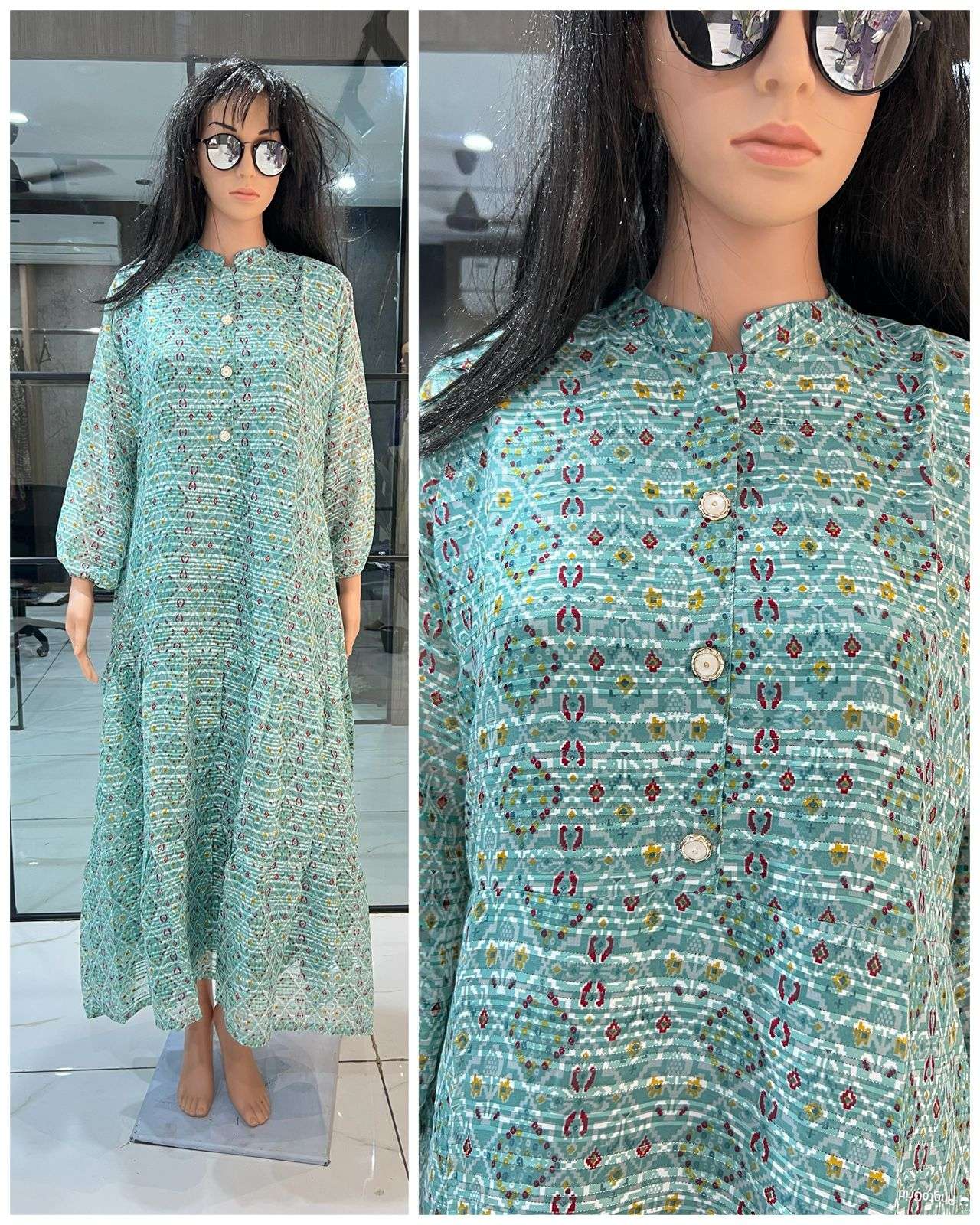 BLUE HILLS BLOSSOM 2.0 GEORGETTE PRINTED FANCY WEAR GOWN 