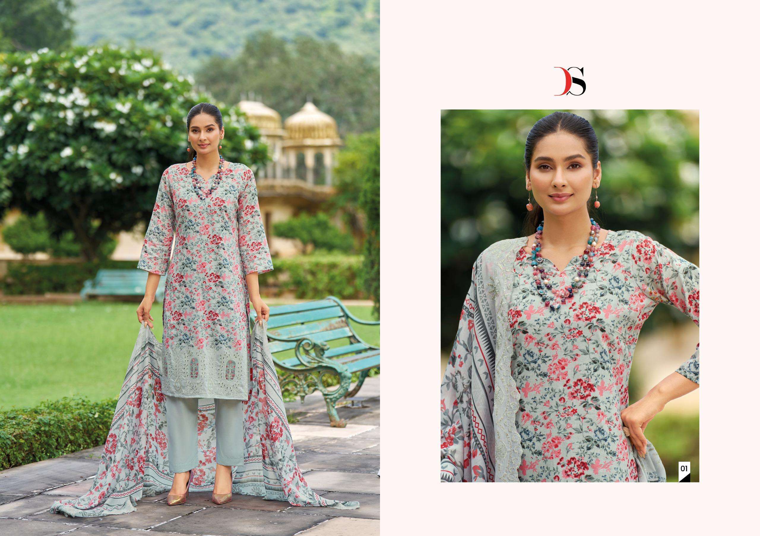 DEEPSY SUITS BIN SAEED MINI LAWN COLLECTION VO 2 COTTON DESIGNER WORK SUIT