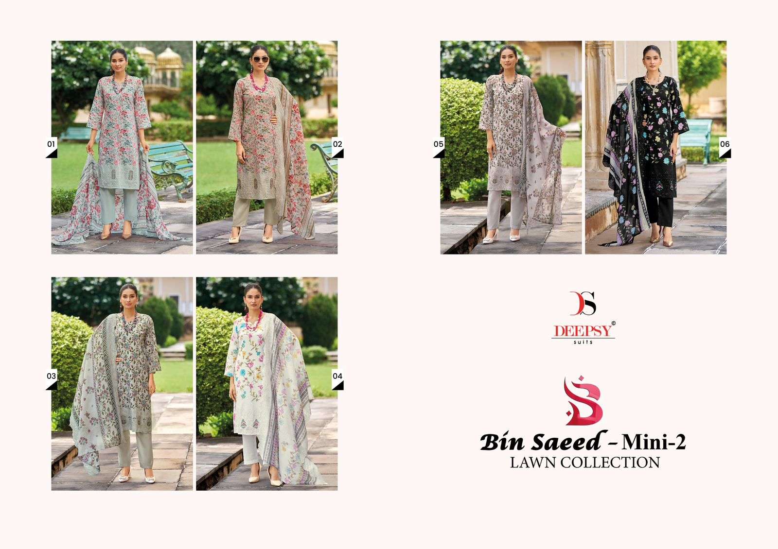 DEEPSY SUITS BIN SAEED MINI LAWN COLLECTION VO 2 COTTON DESIGNER WORK SUIT